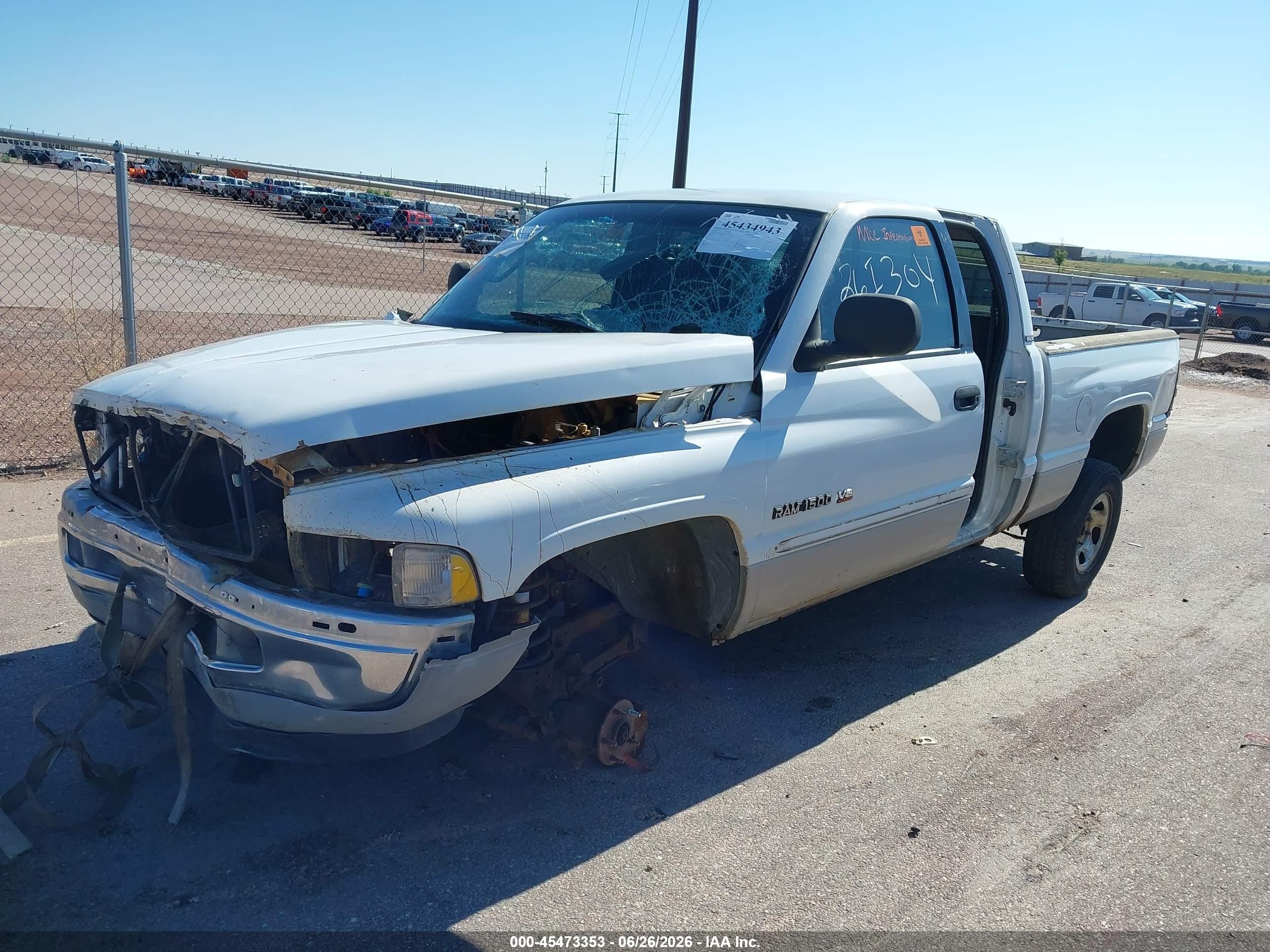 1997 Dodge Ram 1500 St Белый vin: 3B7HF13Z2VG780765