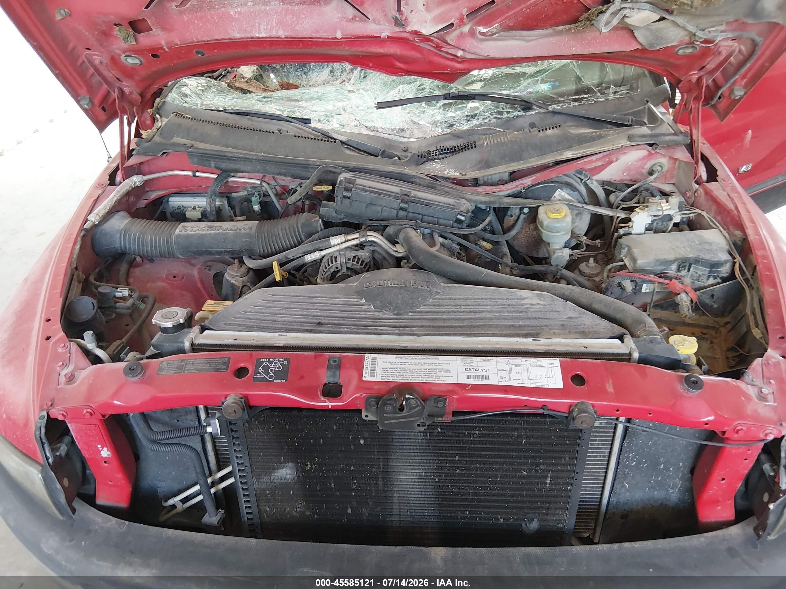 2001 Dodge Ram 1500 St Red vin: 3B7HF13Z41G239436