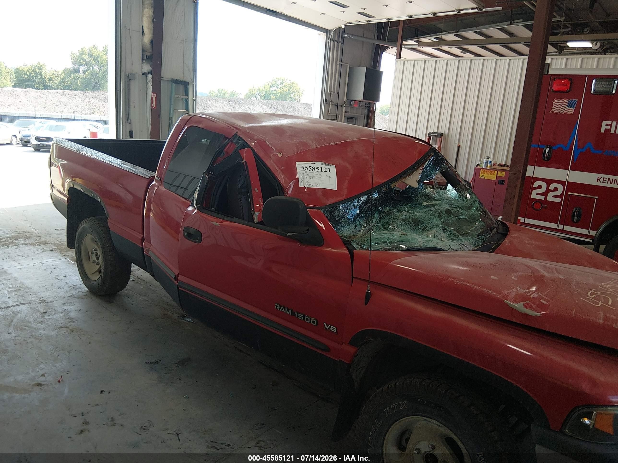 2001 Dodge Ram 1500 St Red vin: 3B7HF13Z41G239436
