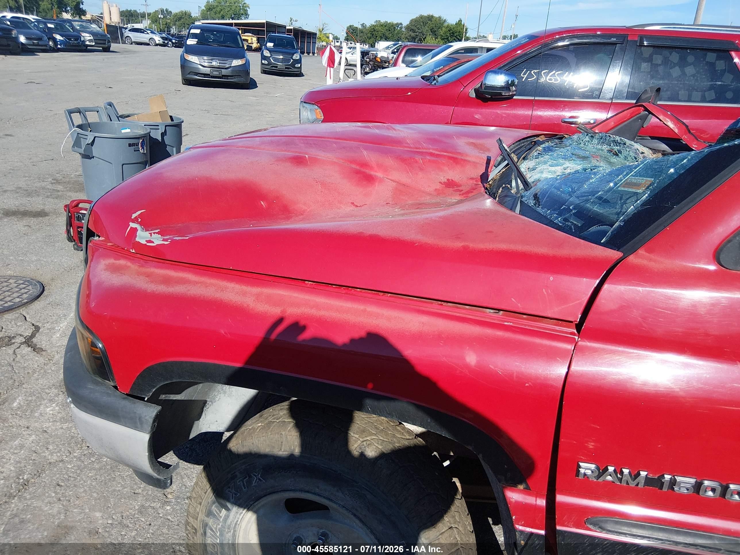 2001 Dodge Ram 1500 St Red vin: 3B7HF13Z41G239436