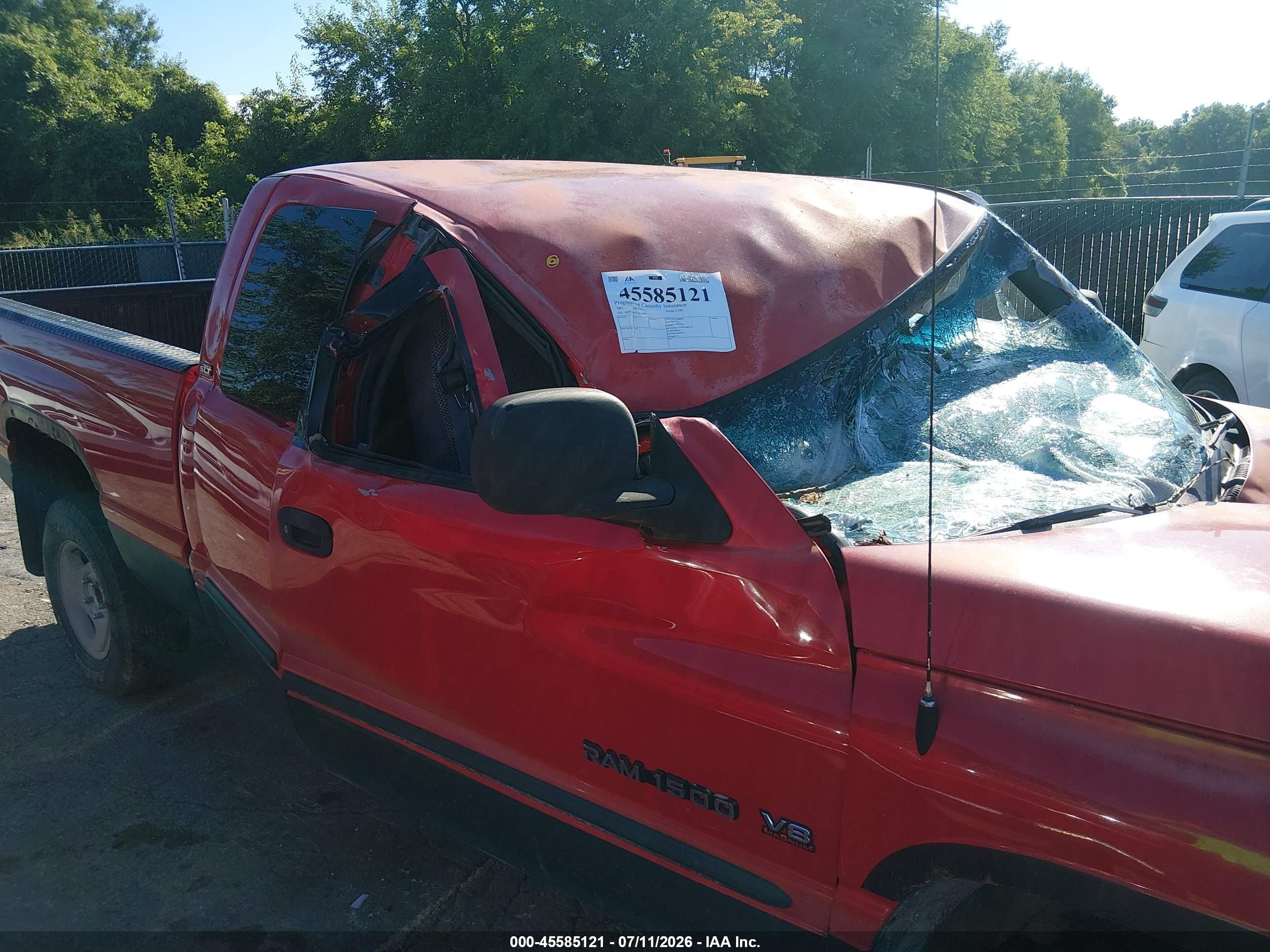 2001 Dodge Ram 1500 St Red vin: 3B7HF13Z41G239436