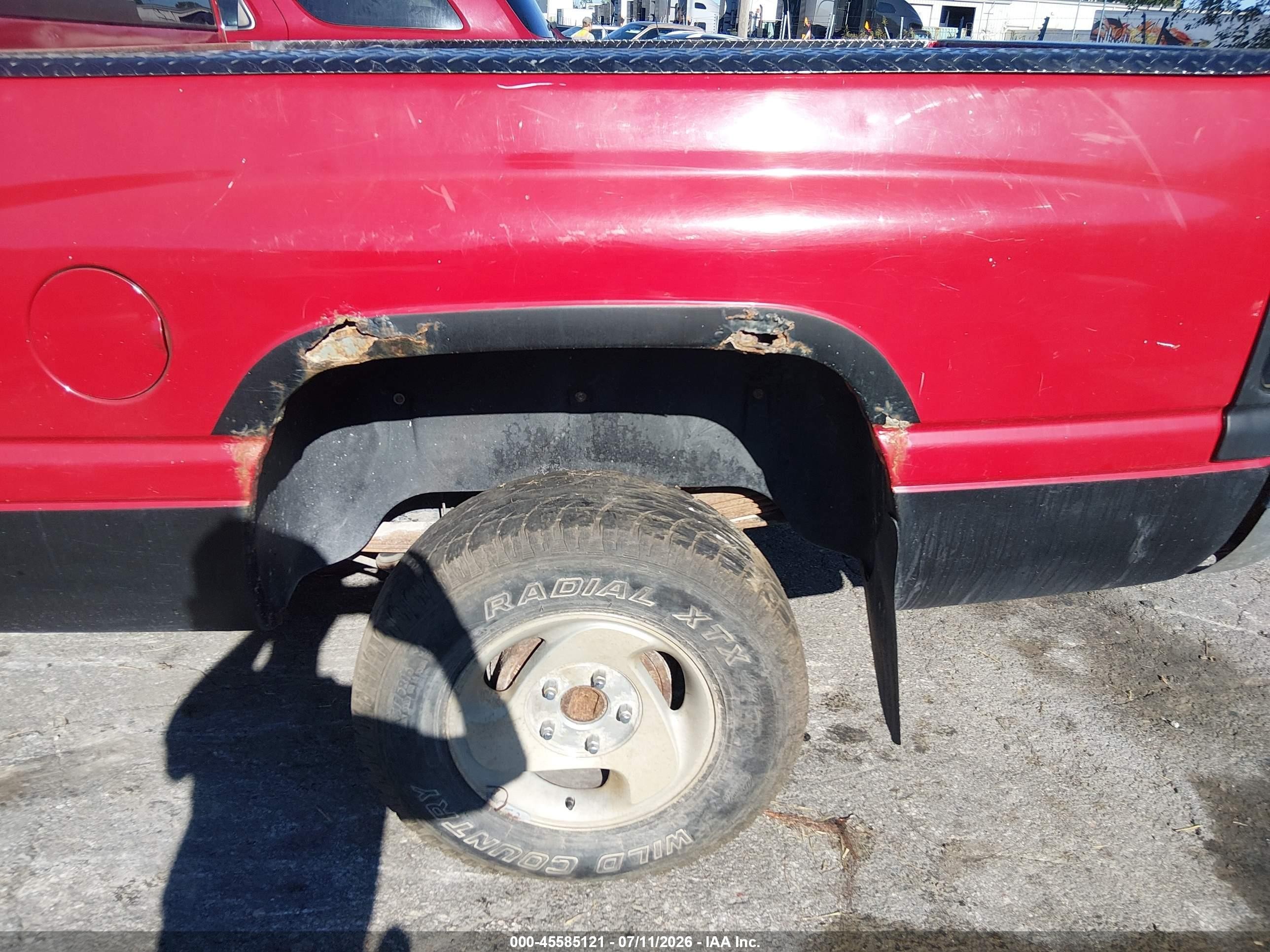 2001 Dodge Ram 1500 St Red vin: 3B7HF13Z41G239436