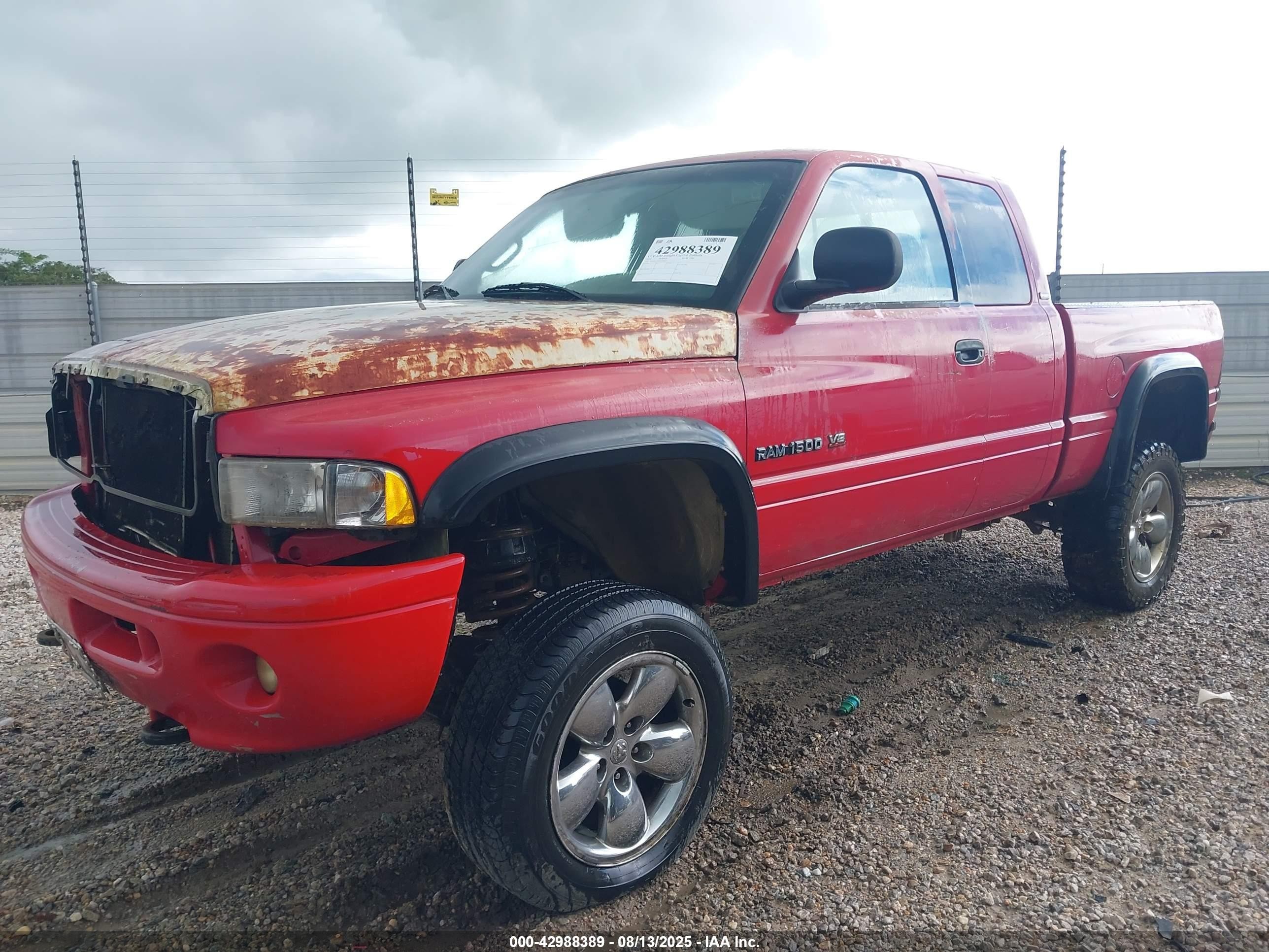2001 Dodge Ram 1500 St Red vin: 3B7HF13Z41G724675