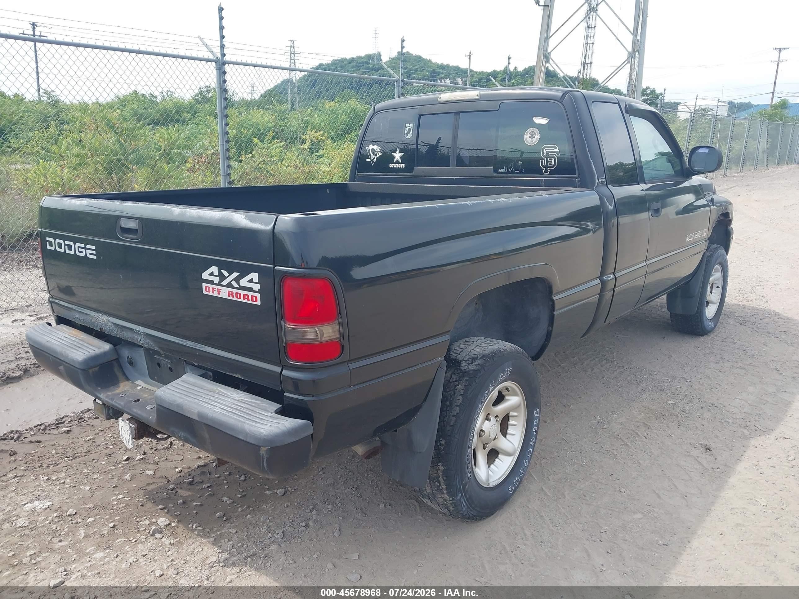 2001 Dodge Ram 1500 St Black vin: 3B7HF13Z61G767866