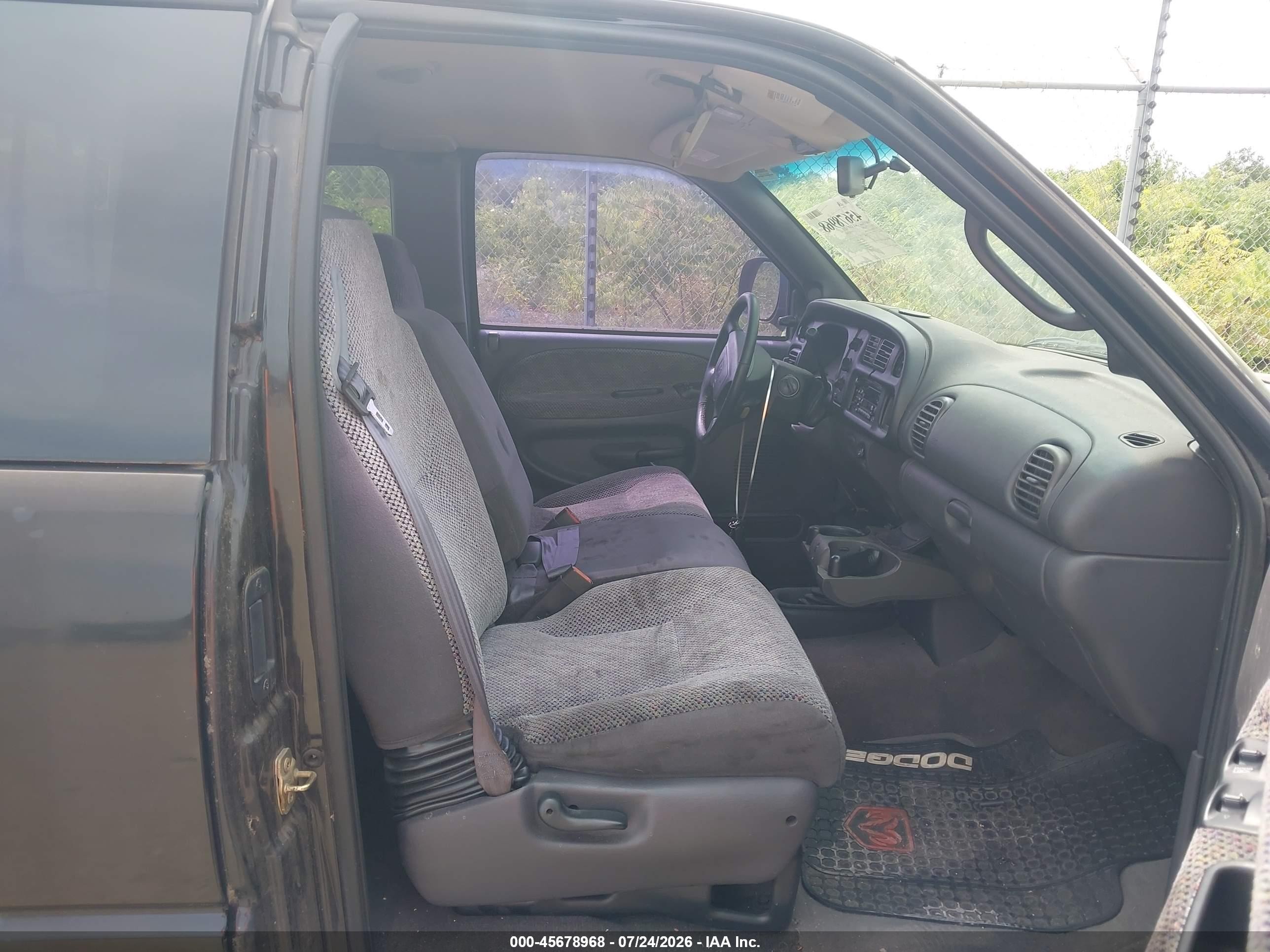 2001 Dodge Ram 1500 St Black vin: 3B7HF13Z61G767866