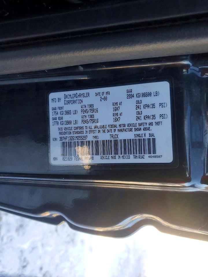 2001 Dodge Ram 1500 Black vin: 3B7HF13Z61M255297