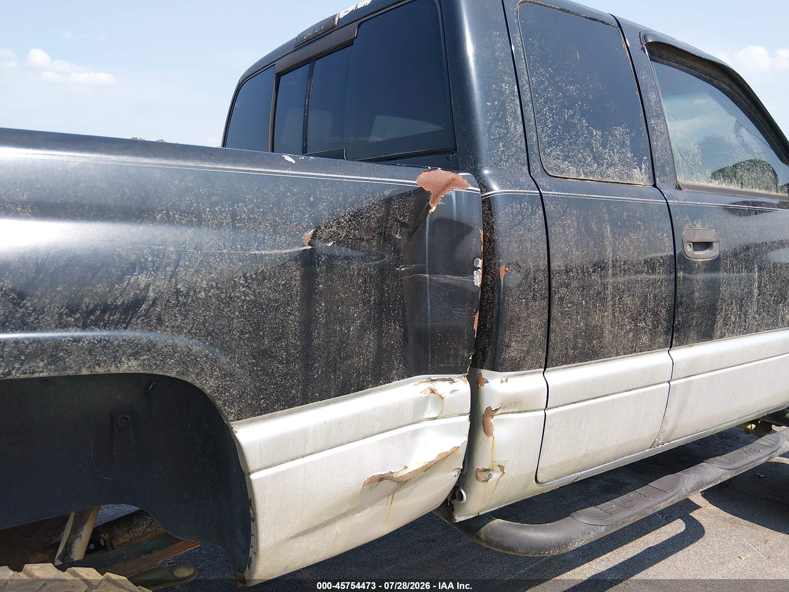 2001 Dodge Ram 1500 St Black vin: 3B7HF13Z71M297252