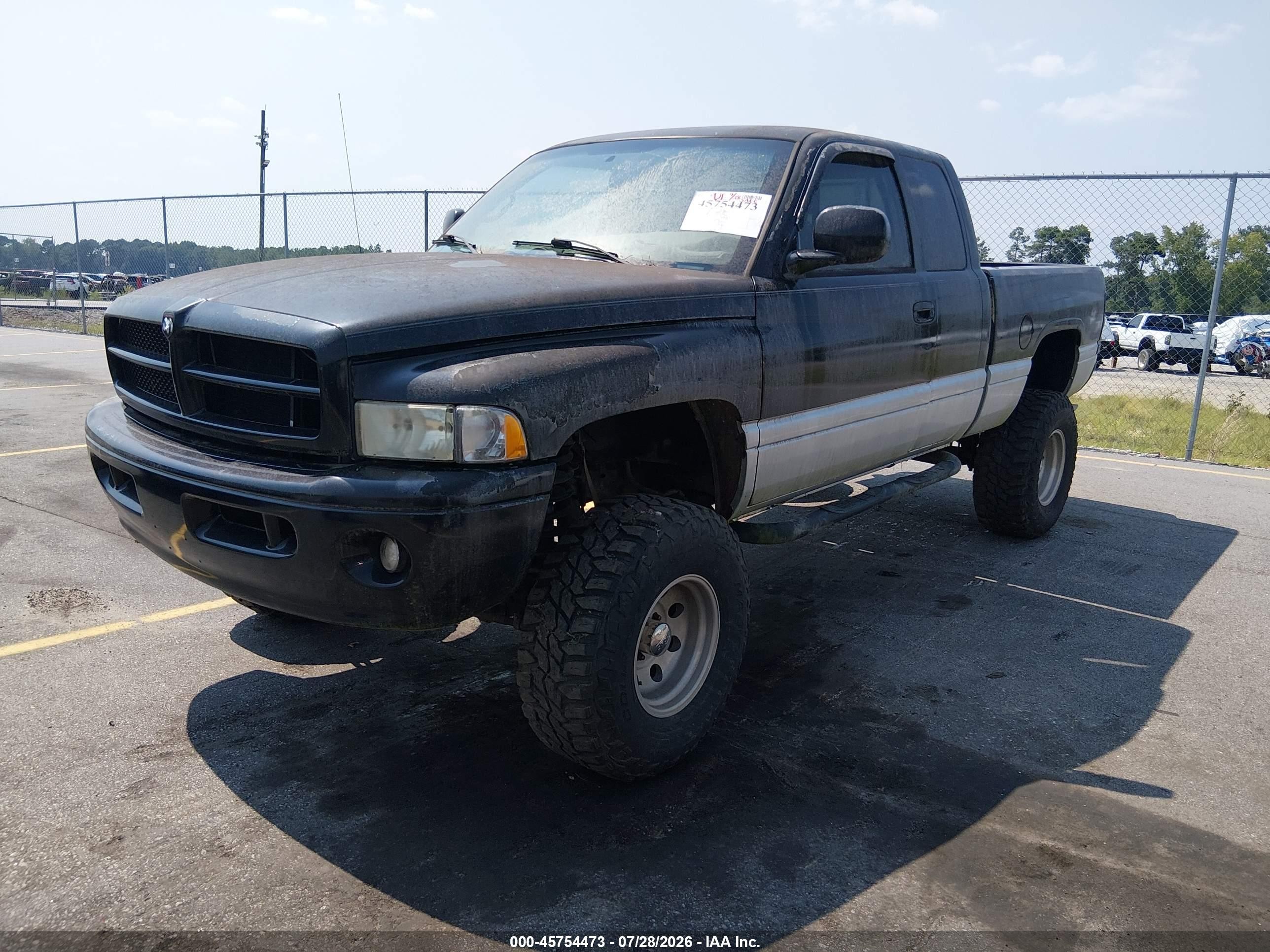 2001 Dodge Ram 1500 St Black vin: 3B7HF13Z71M297252