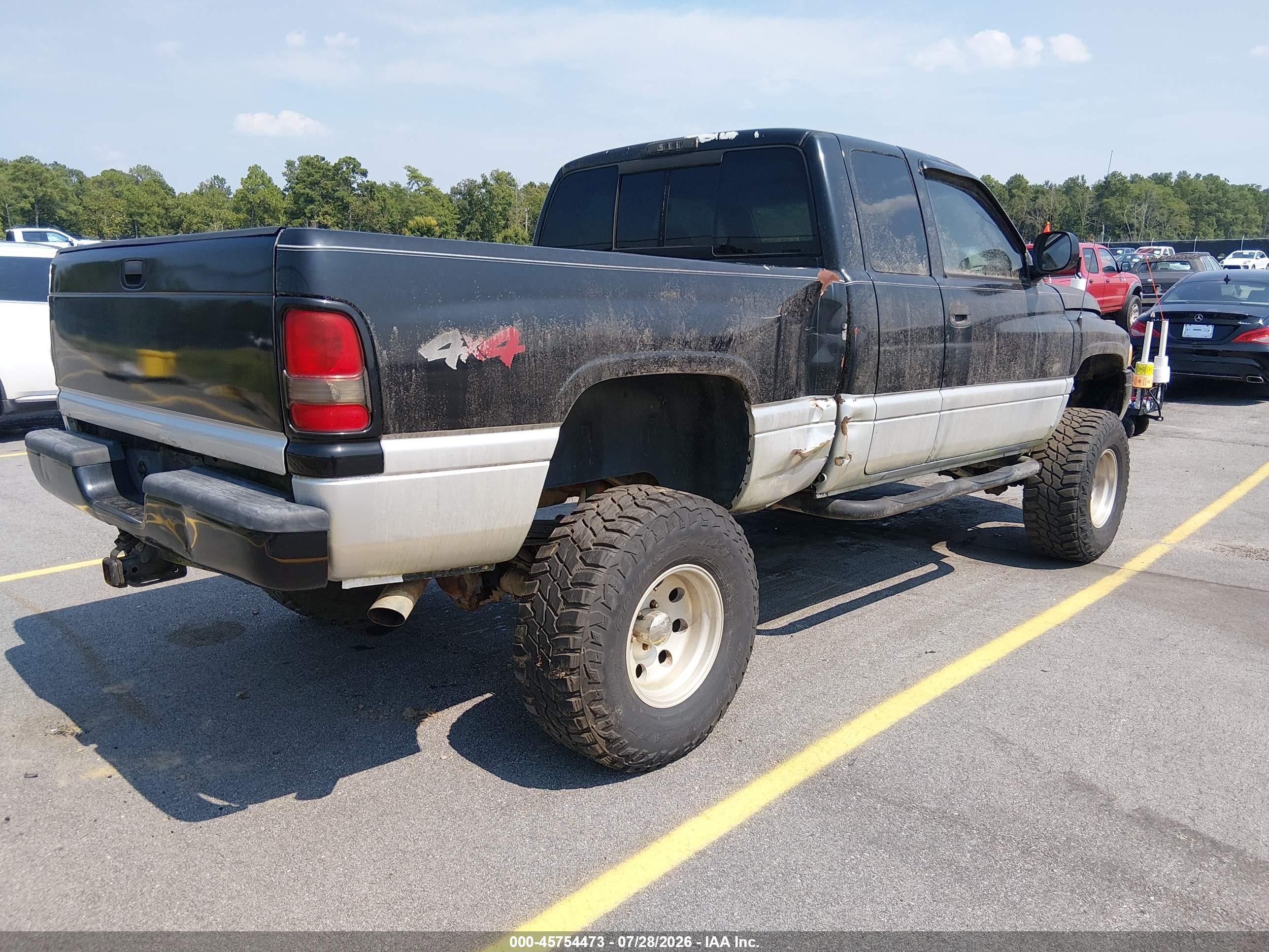 2001 Dodge Ram 1500 St Black vin: 3B7HF13Z71M297252