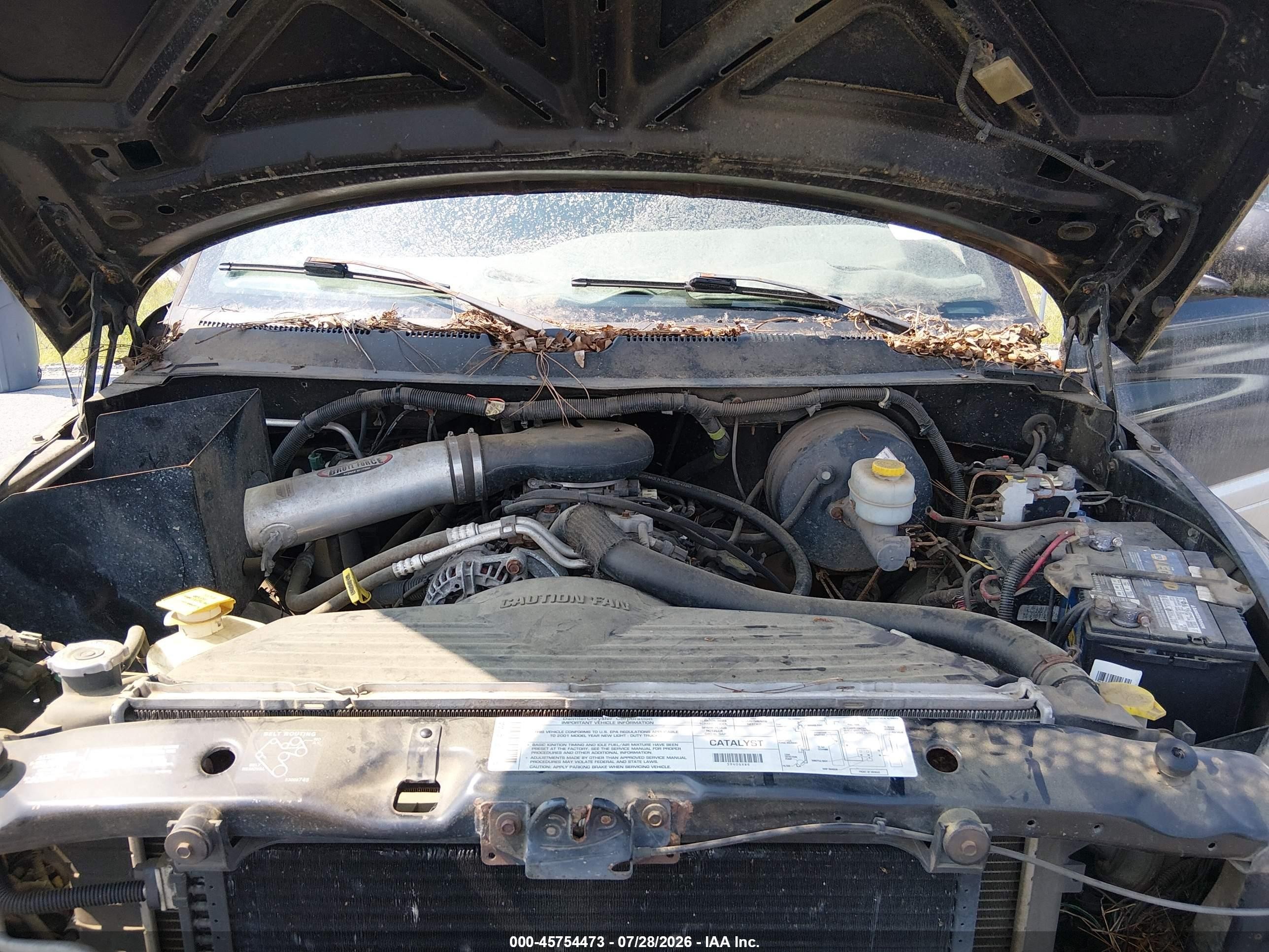 2001 Dodge Ram 1500 St Black vin: 3B7HF13Z71M297252