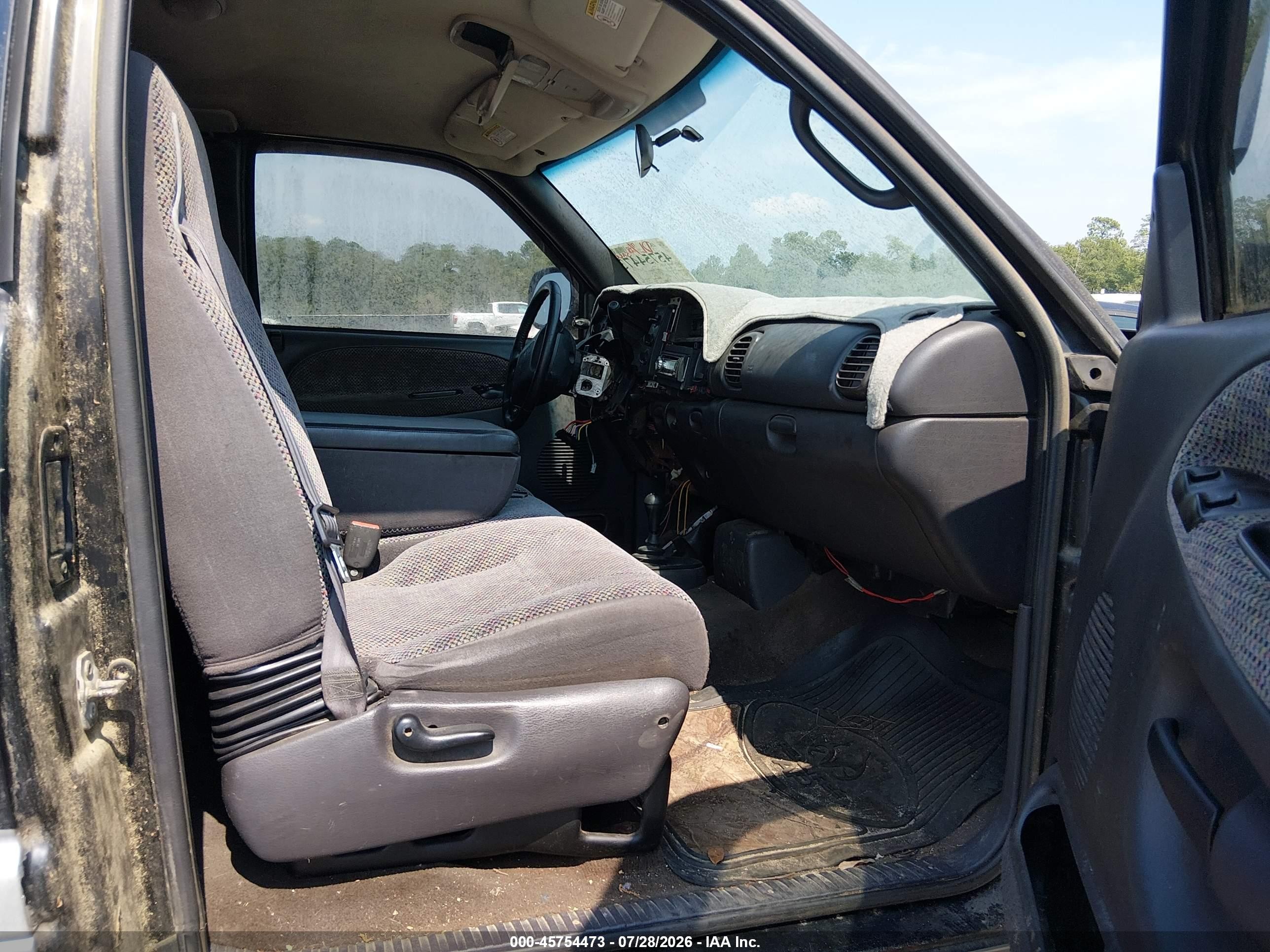 2001 Dodge Ram 1500 St Black vin: 3B7HF13Z71M297252