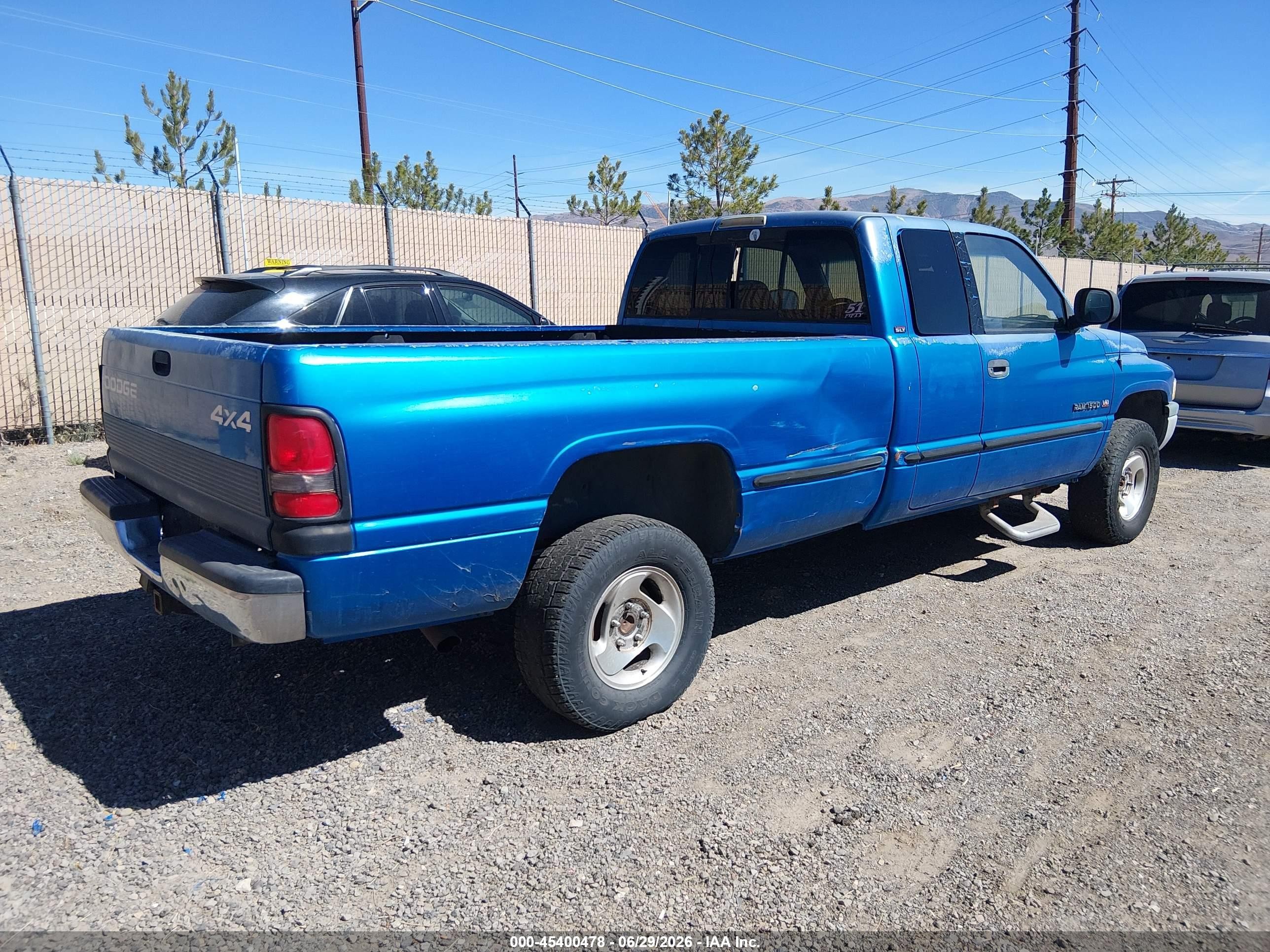 1999 Dodge Ram 1500 St Blue vin: 3B7HF13Z7XG142594