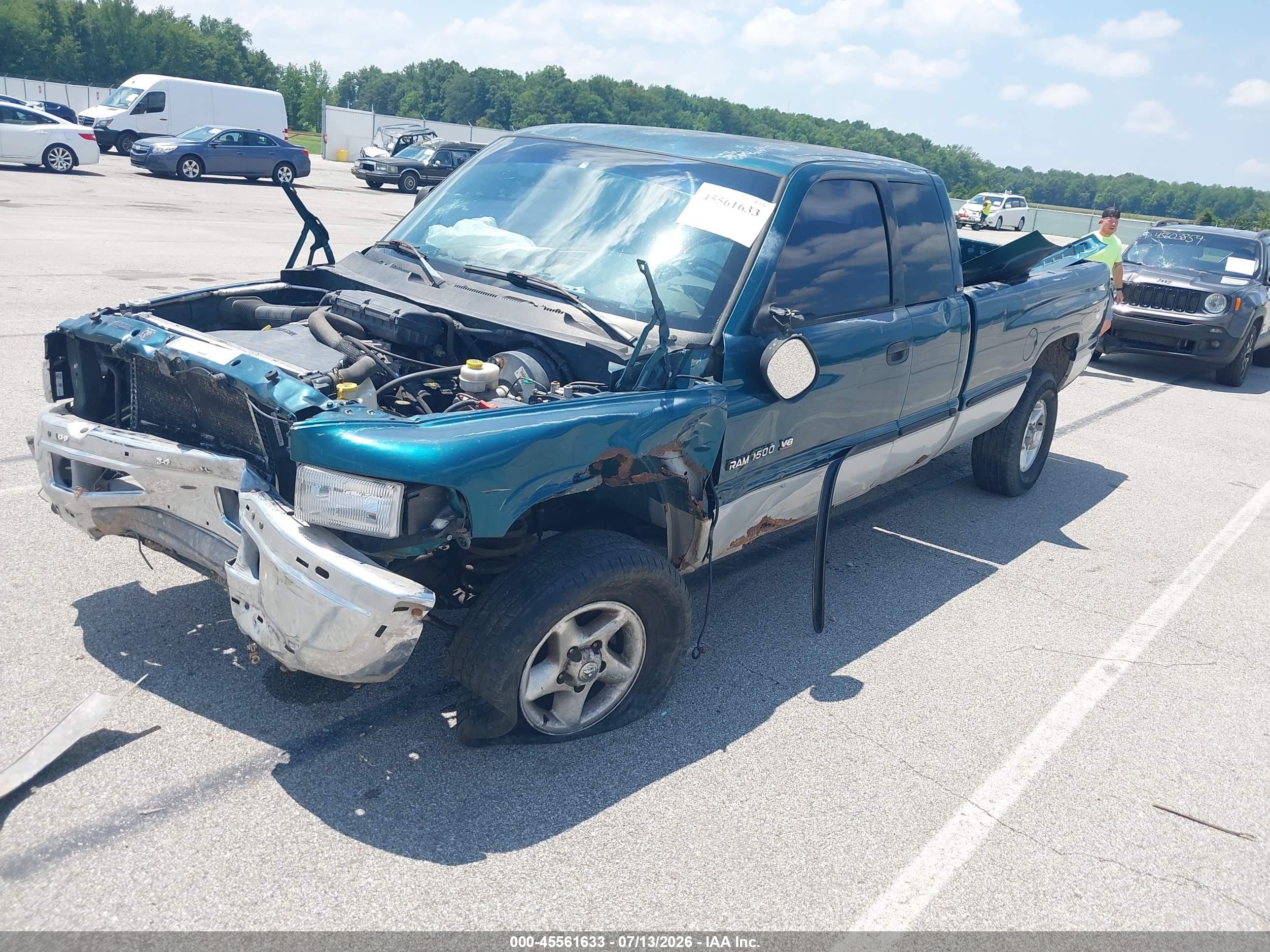 1999 Dodge Ram 1500 St Green vin: 3B7HF13Z7XG152185