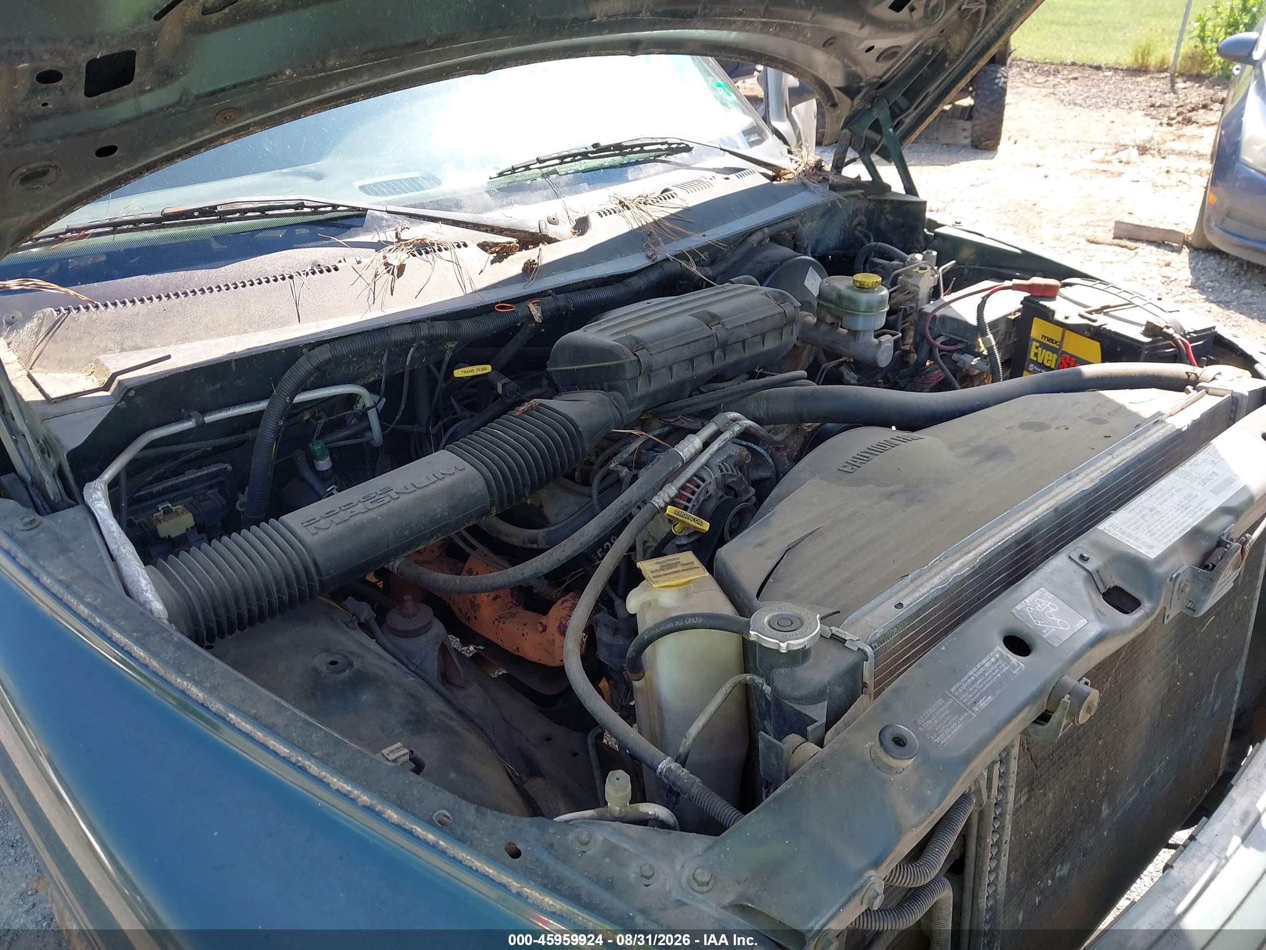 2000 Dodge Ram 1500 St Green vin: 3B7HF13Z7YM220908