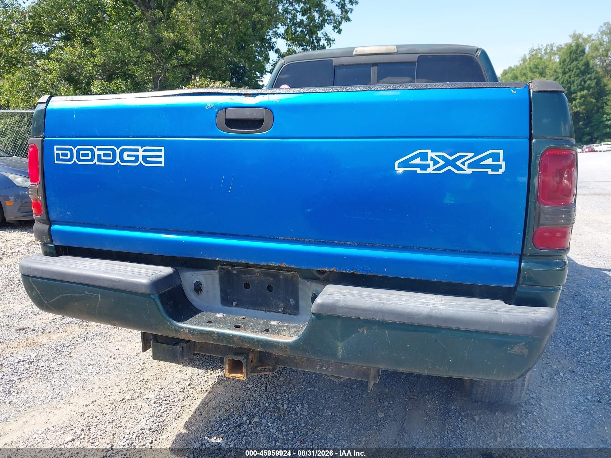 2000 Dodge Ram 1500 St Green vin: 3B7HF13Z7YM220908