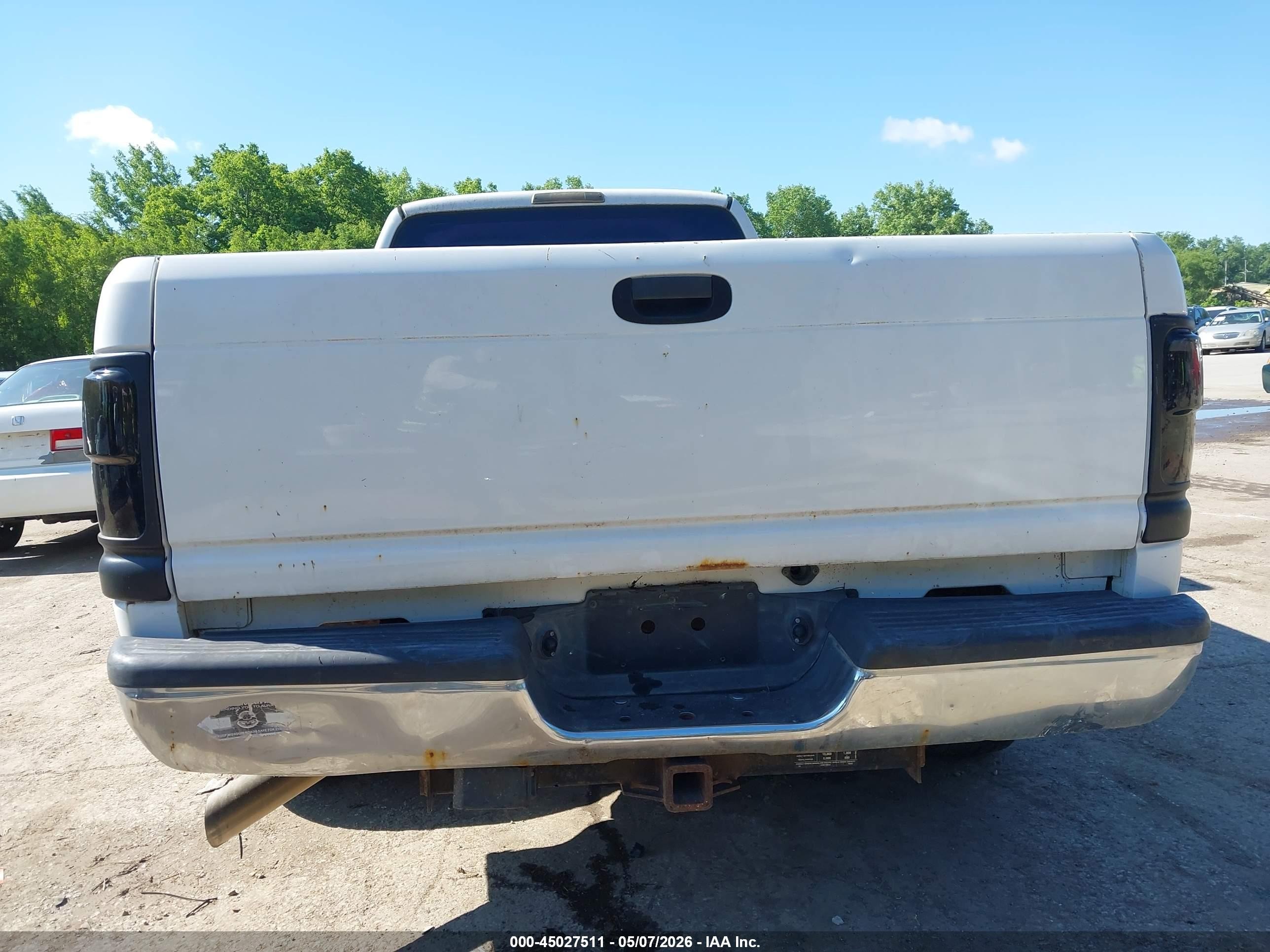2001 Dodge Ram 1500 St White vin: 3B7HF13Z91G766775