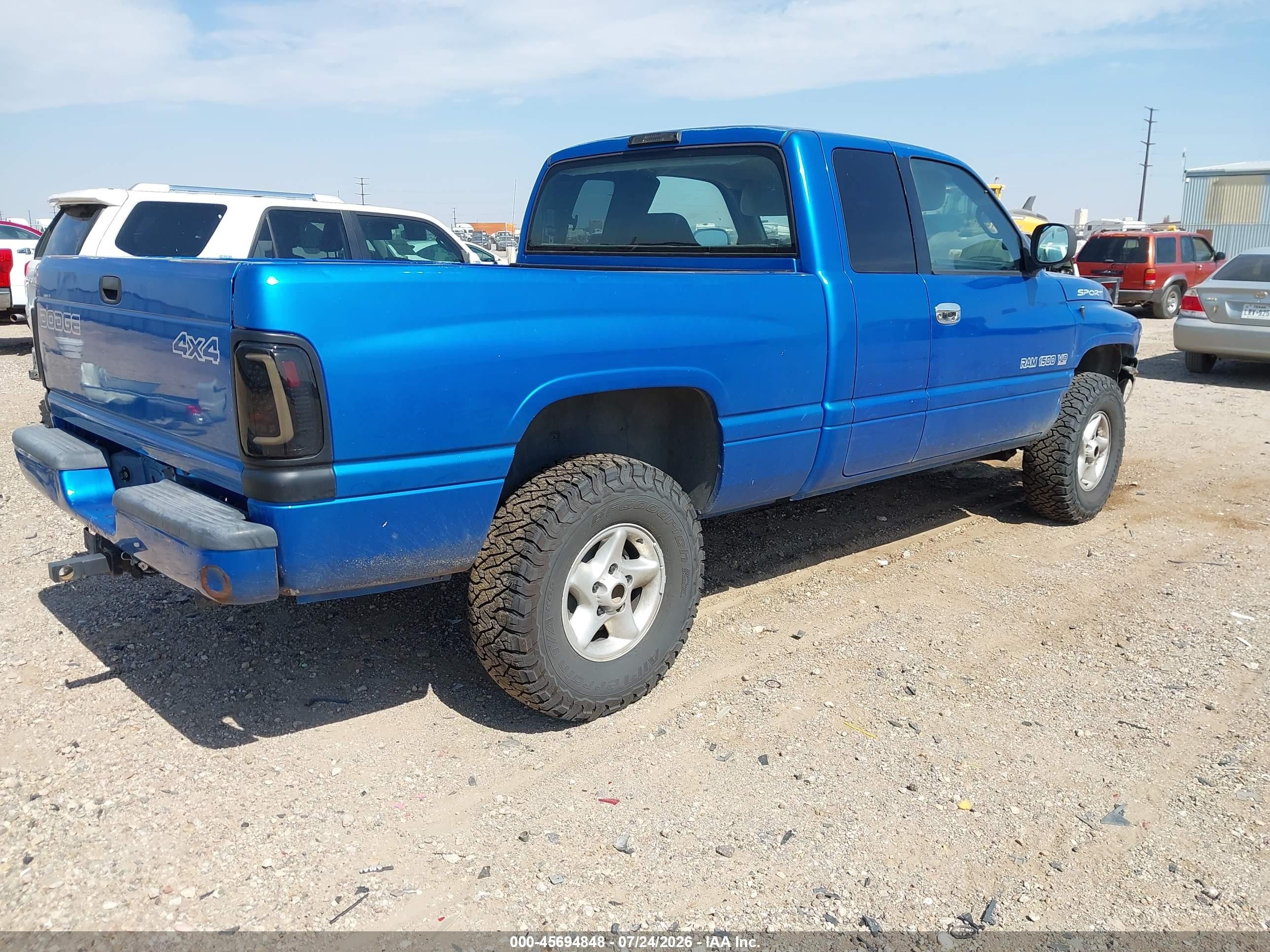 2001 Dodge Ram 1500 St Blue vin: 3B7HF13ZX1G240123