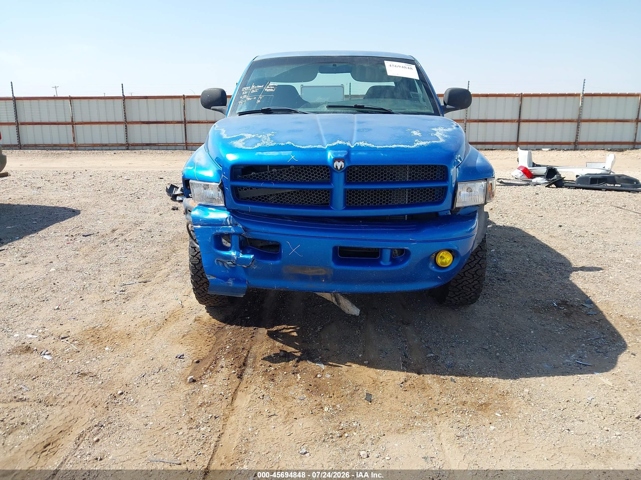 2001 Dodge Ram 1500 St Blue vin: 3B7HF13ZX1G240123