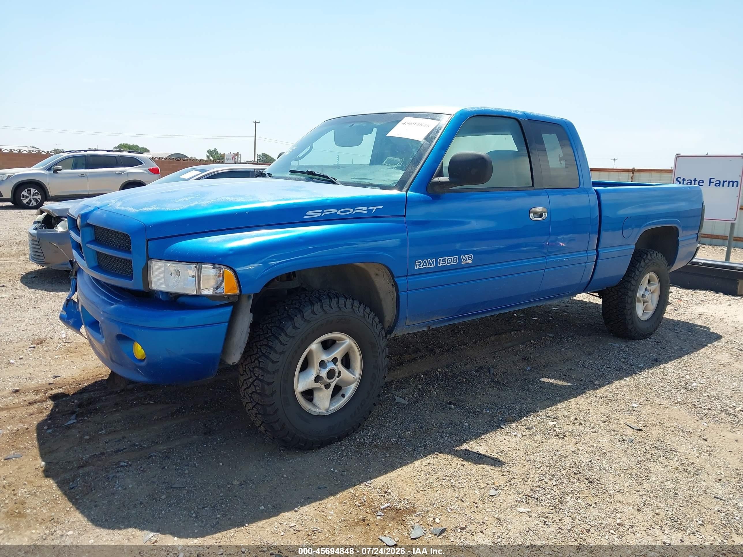 2001 Dodge Ram 1500 St Blue vin: 3B7HF13ZX1G240123