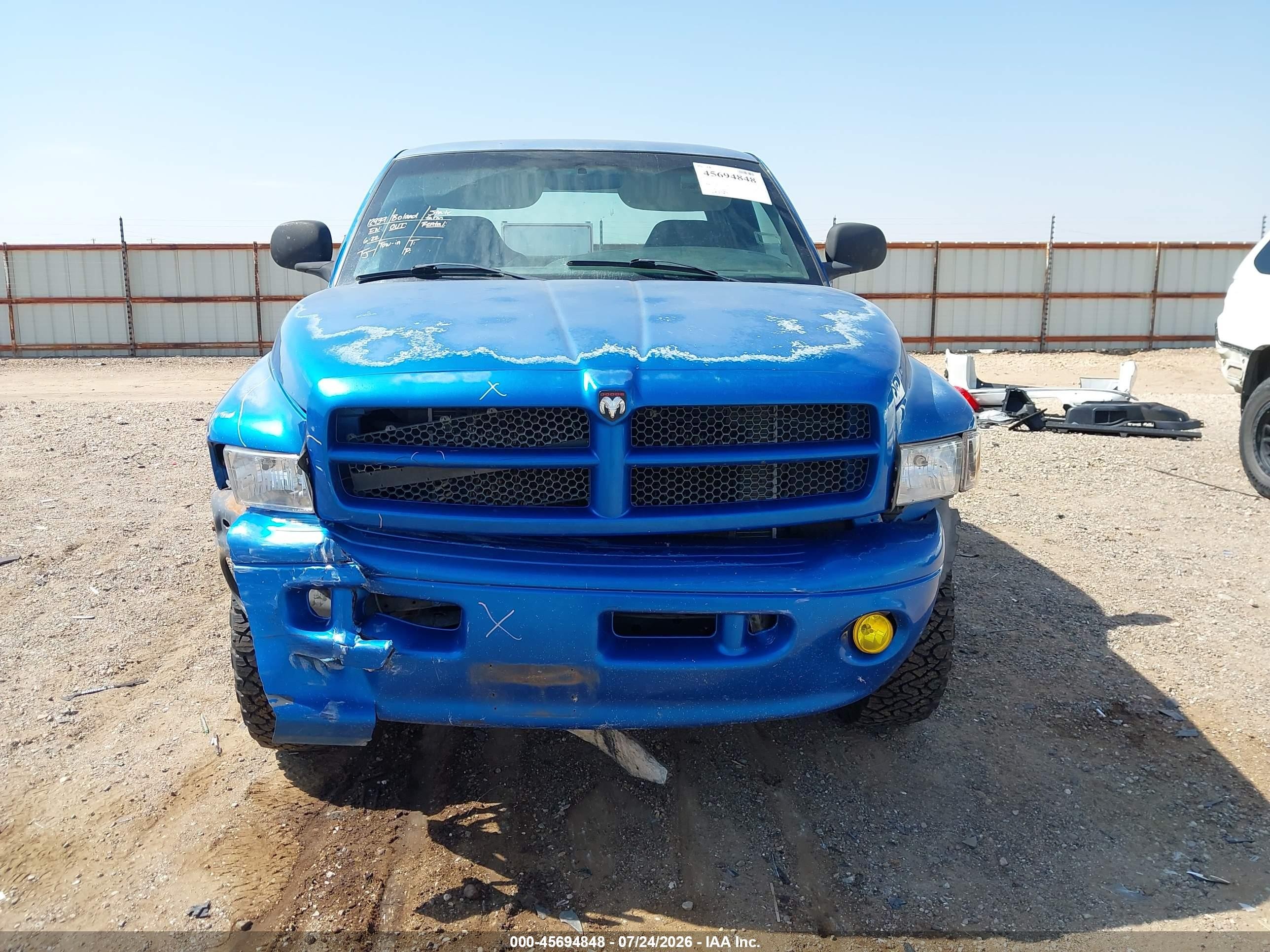 2001 Dodge Ram 1500 St Blue vin: 3B7HF13ZX1G240123