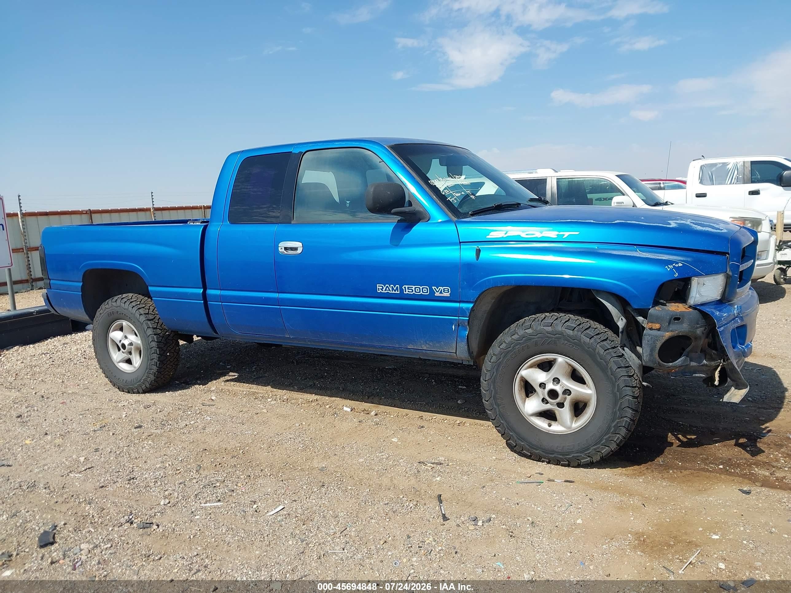 2001 Dodge Ram 1500 St Blue vin: 3B7HF13ZX1G240123