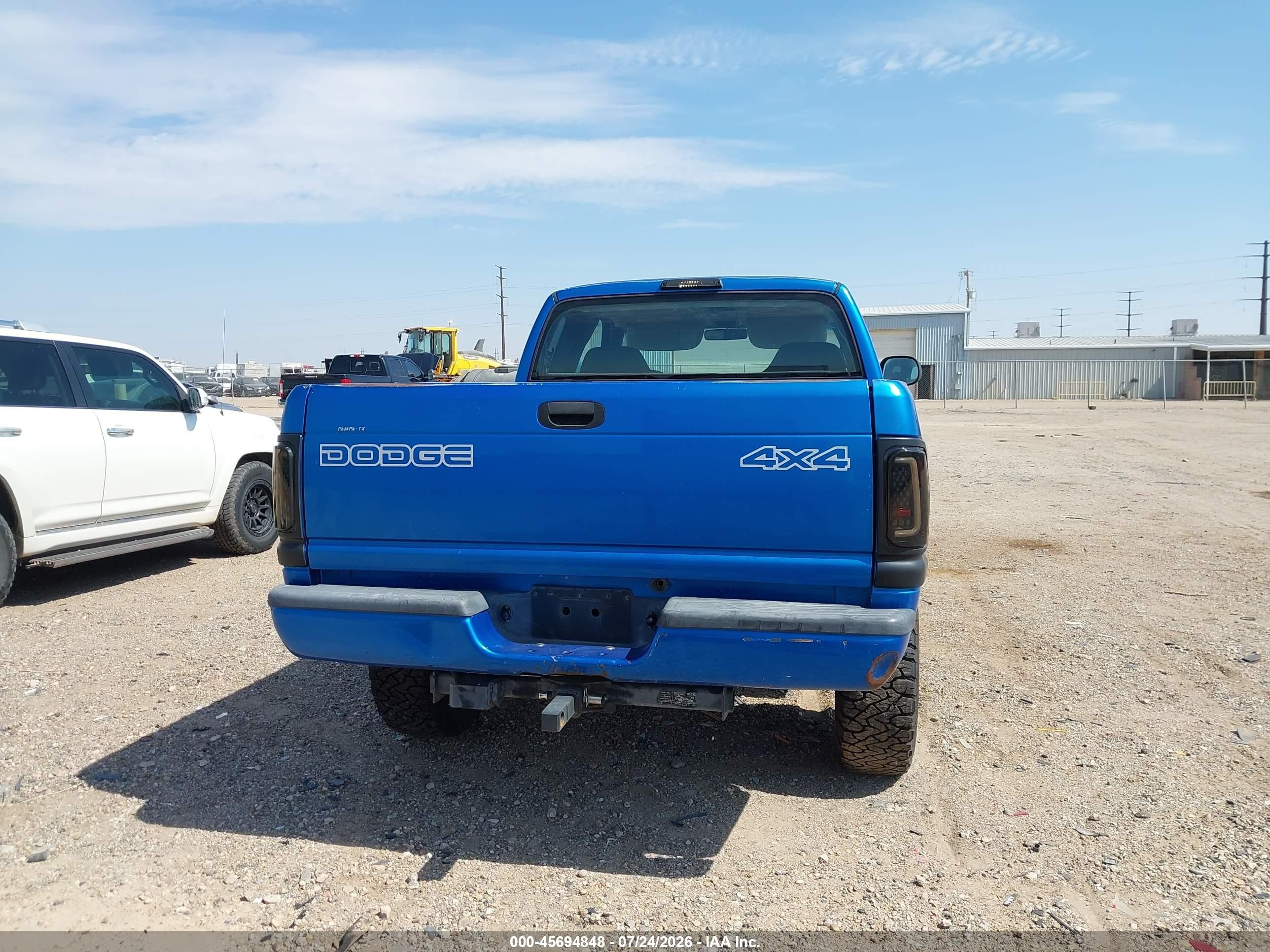 2001 Dodge Ram 1500 St Blue vin: 3B7HF13ZX1G240123