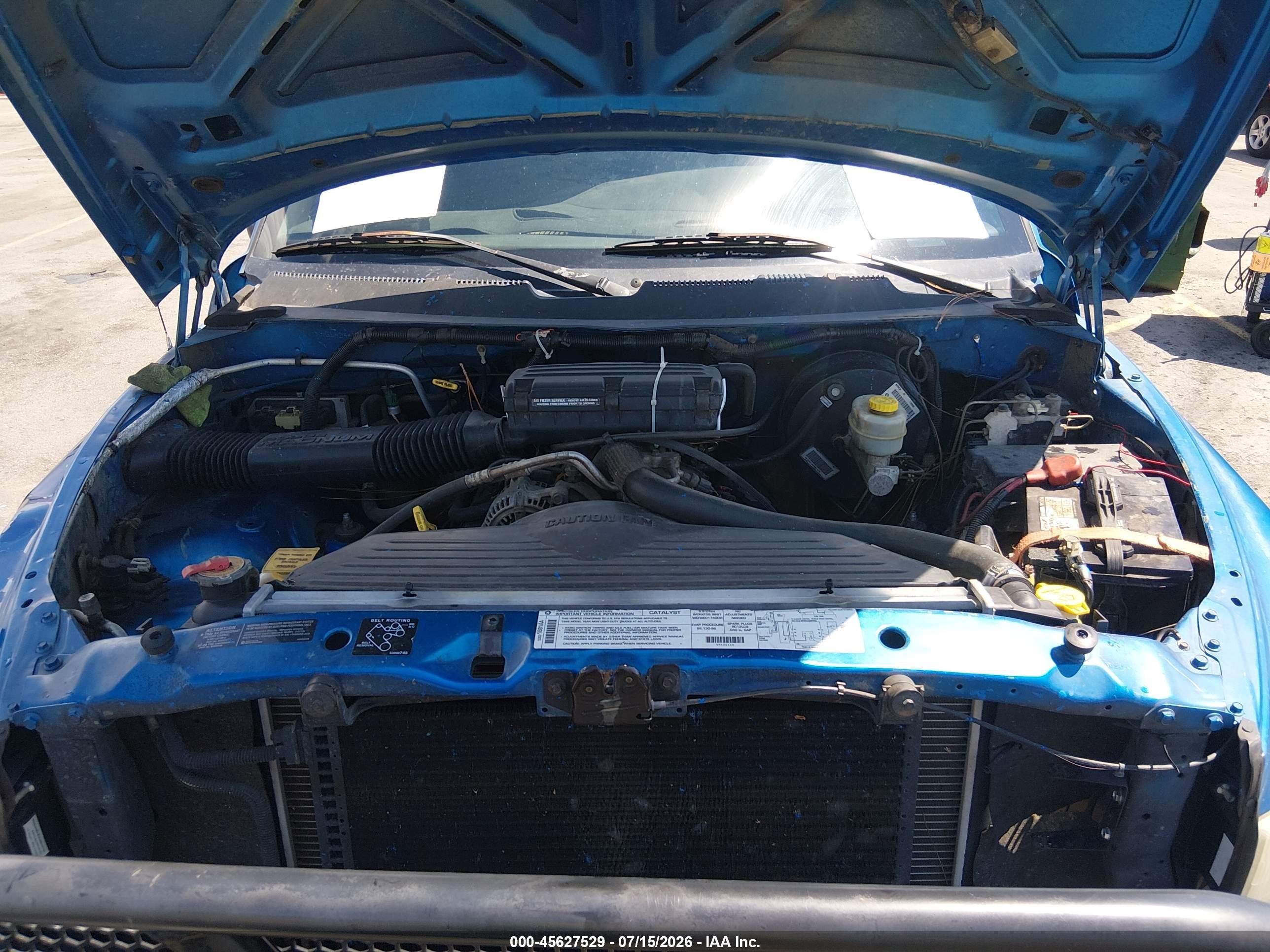 1998 Dodge Ram 1500 St Blue vin: 3B7HF13ZXWG140448