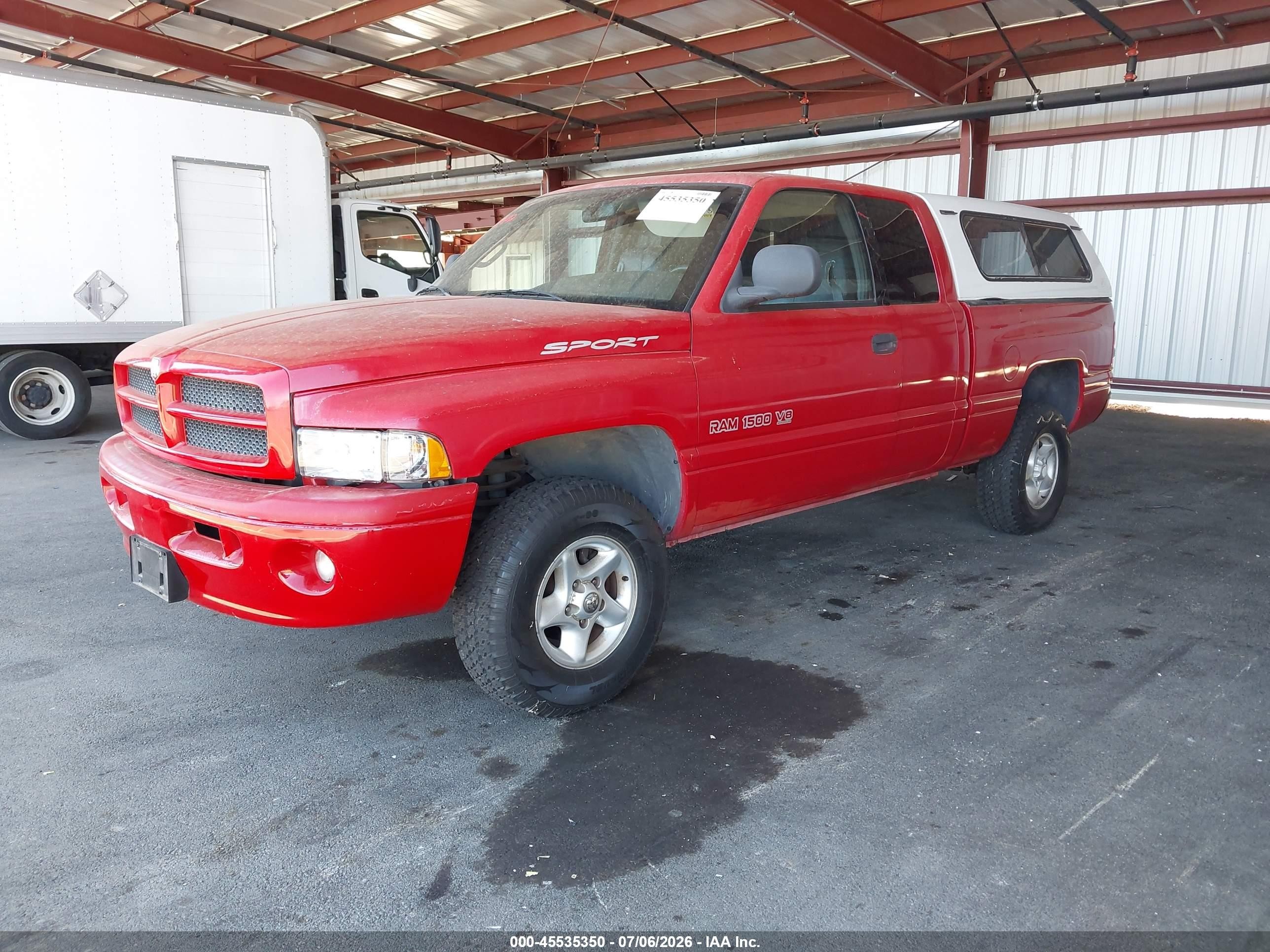 2000 Dodge Ram 1500 St Red vin: 3B7HF13ZXYG106142