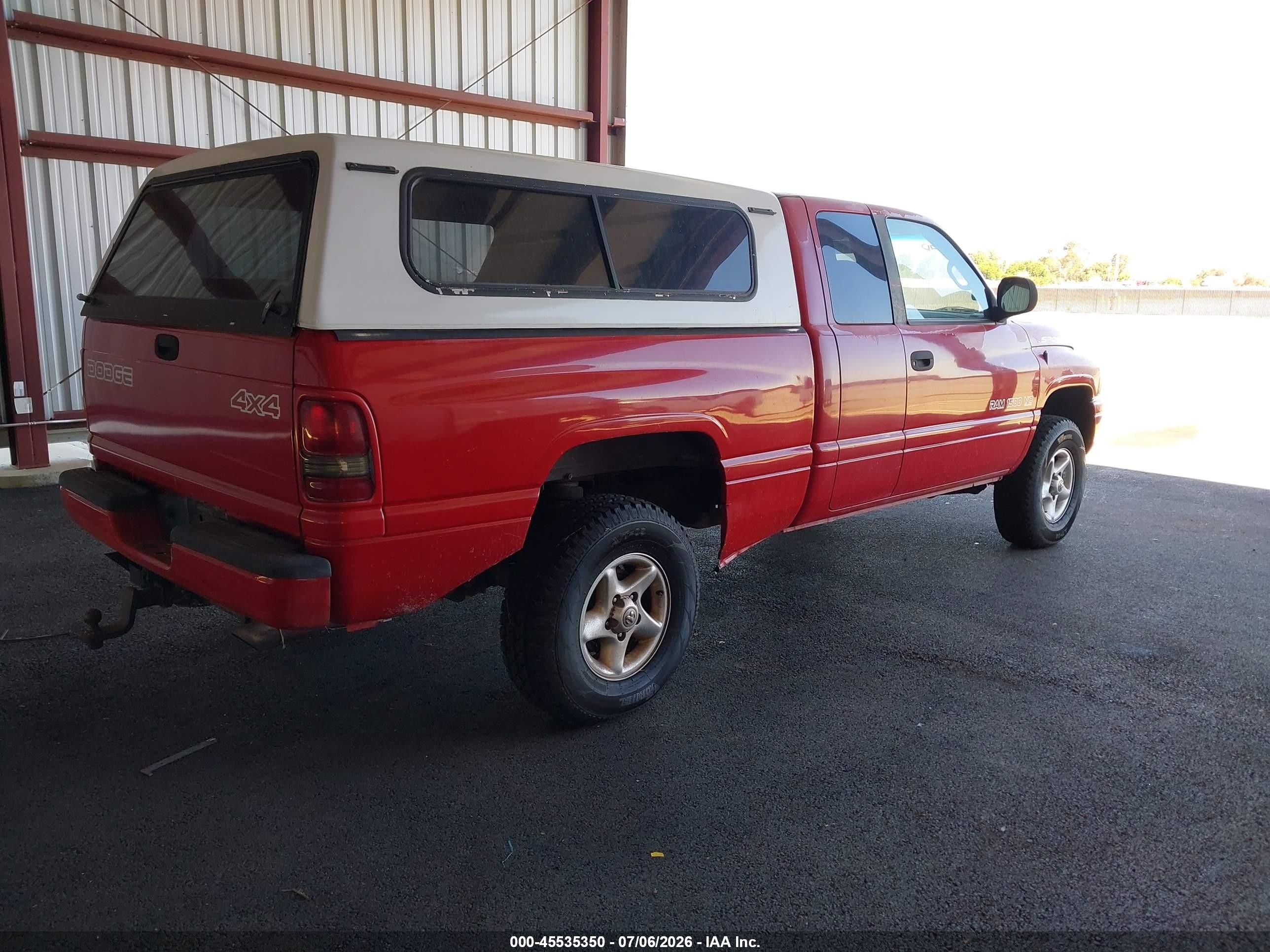 2000 Dodge Ram 1500 St Red vin: 3B7HF13ZXYG106142