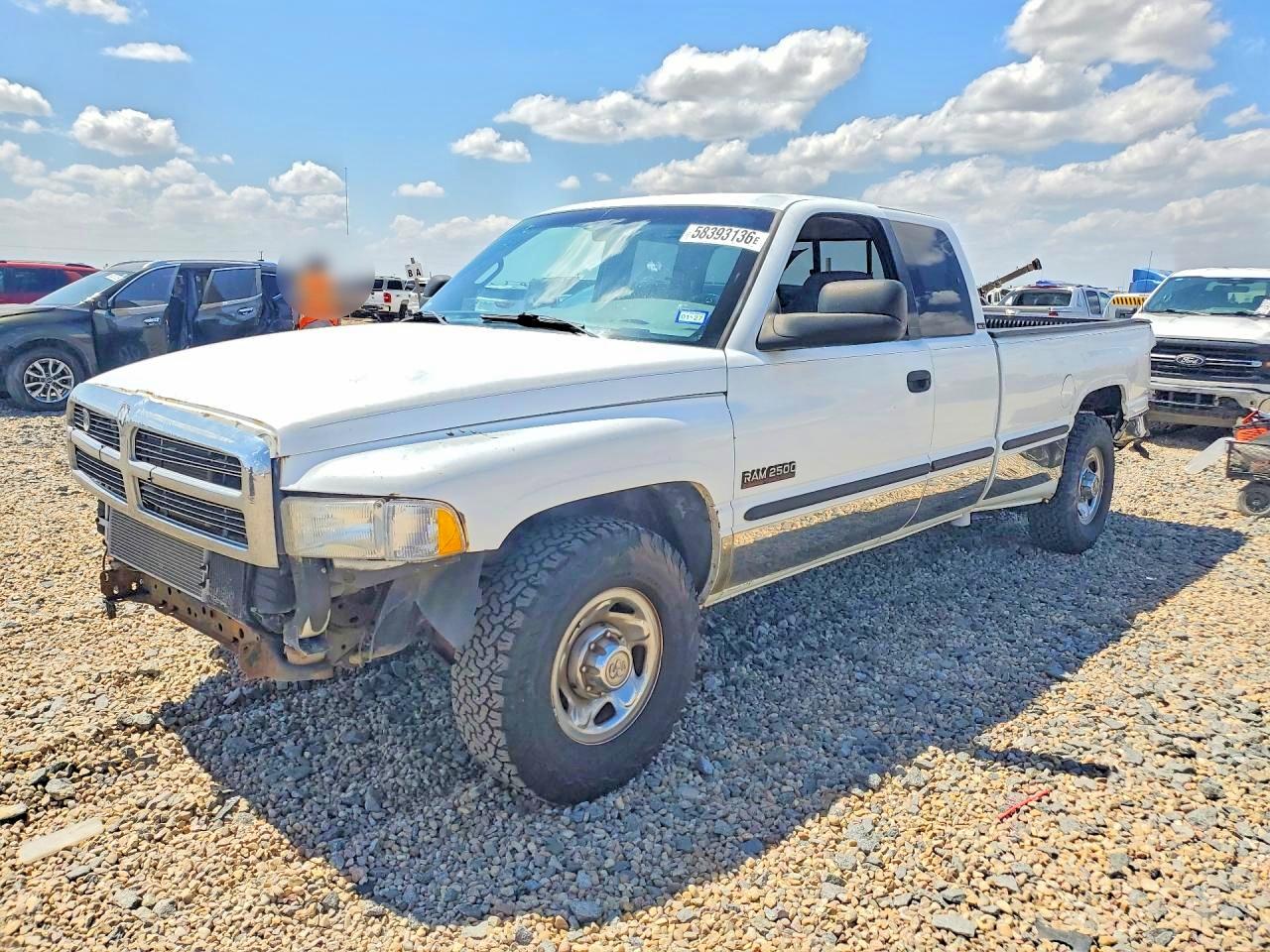 1998 Dodge Ram 2500 White vin: 3B7KC22D9WG103367