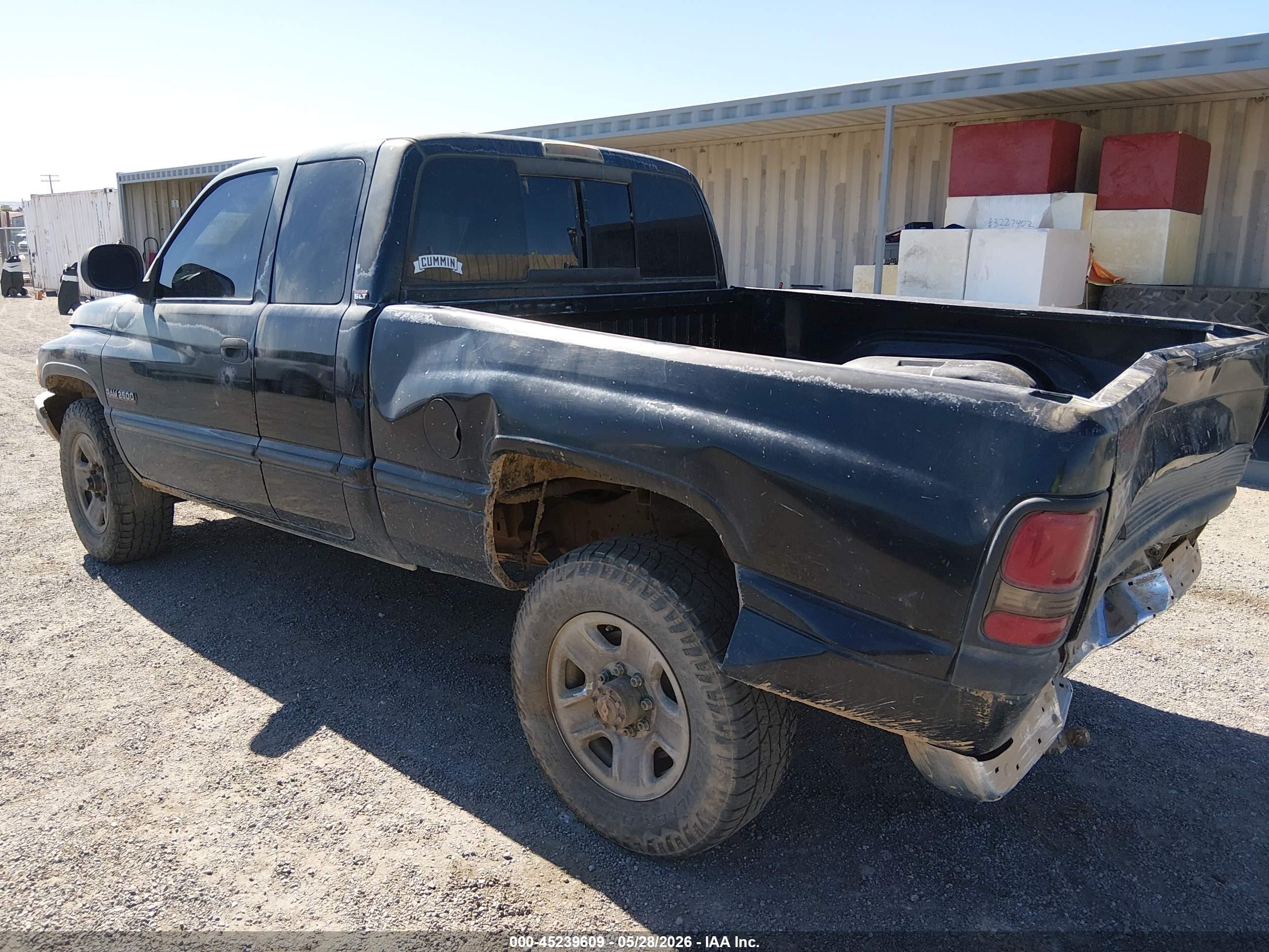 1999 Dodge Ram 2500 St Black vin: 3B7KC2360XG165645