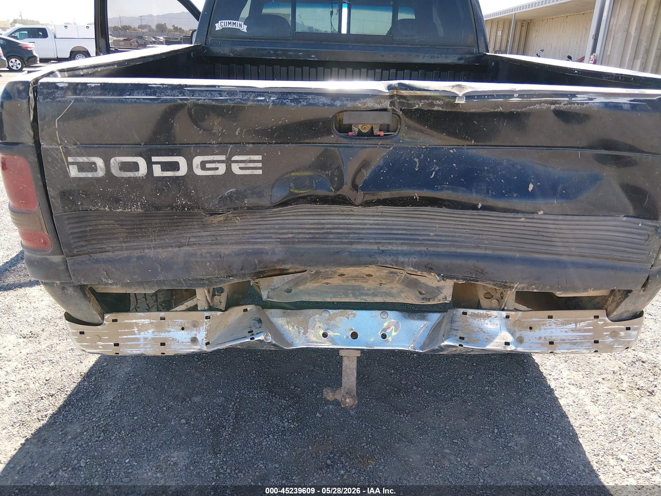 1999 Dodge Ram 2500 St Black vin: 3B7KC2360XG165645