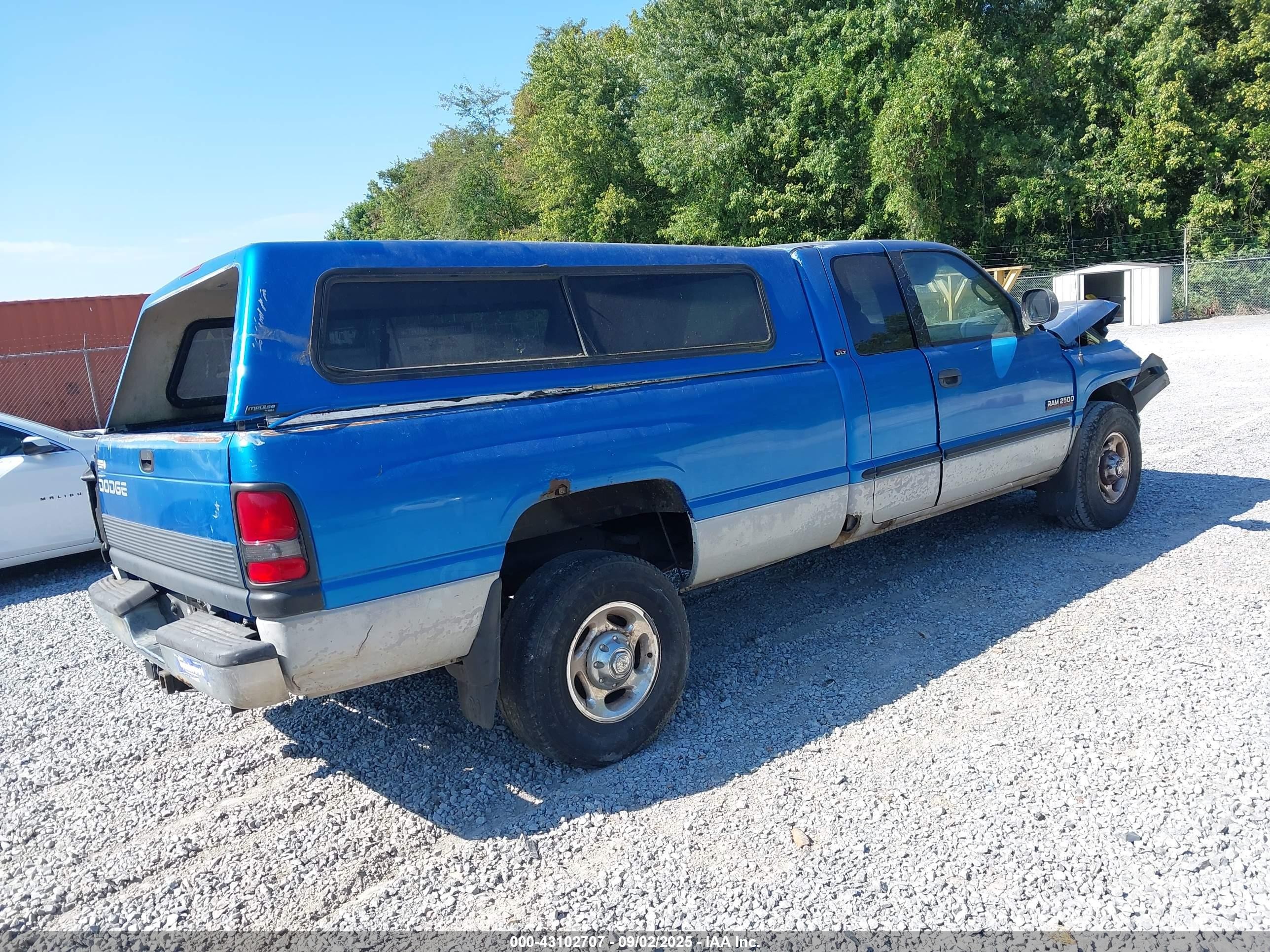 2000 Dodge Ram 2500 St Blue vin: 3B7KC2362YG109823