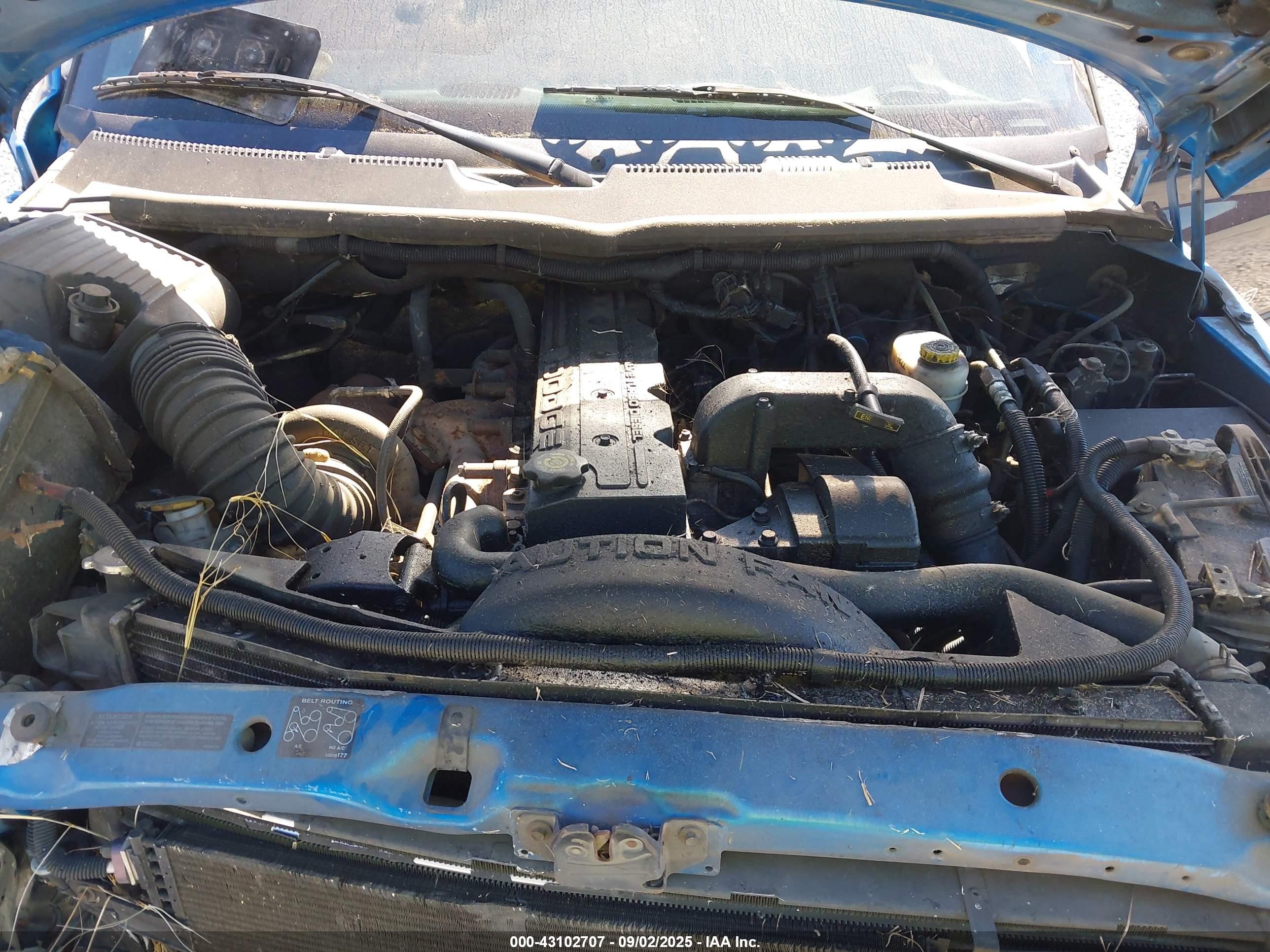 2000 Dodge Ram 2500 St Blue vin: 3B7KC2362YG109823