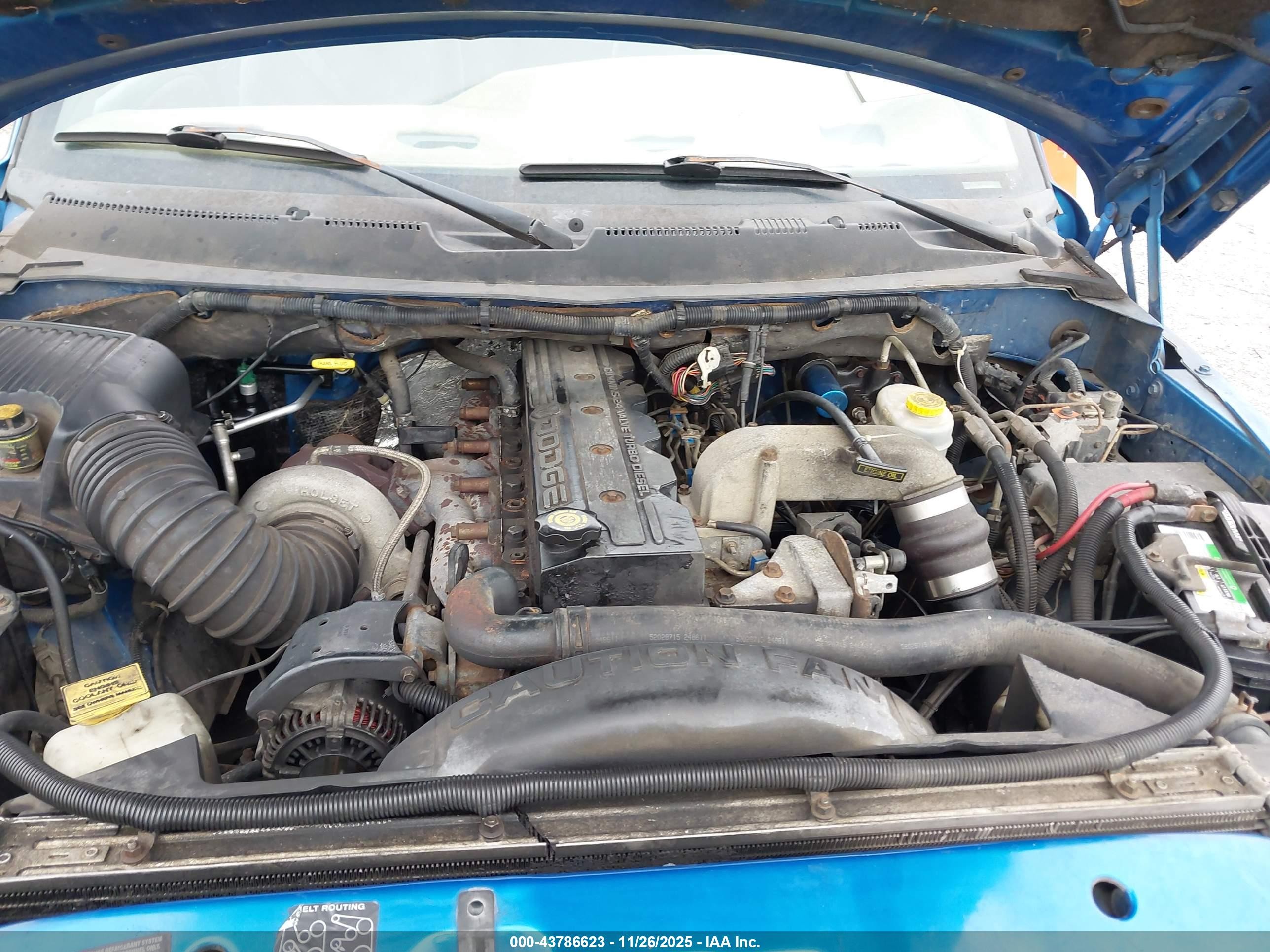 2000 Dodge Ram 2500 St Синий vin: 3B7KC2362YG140005