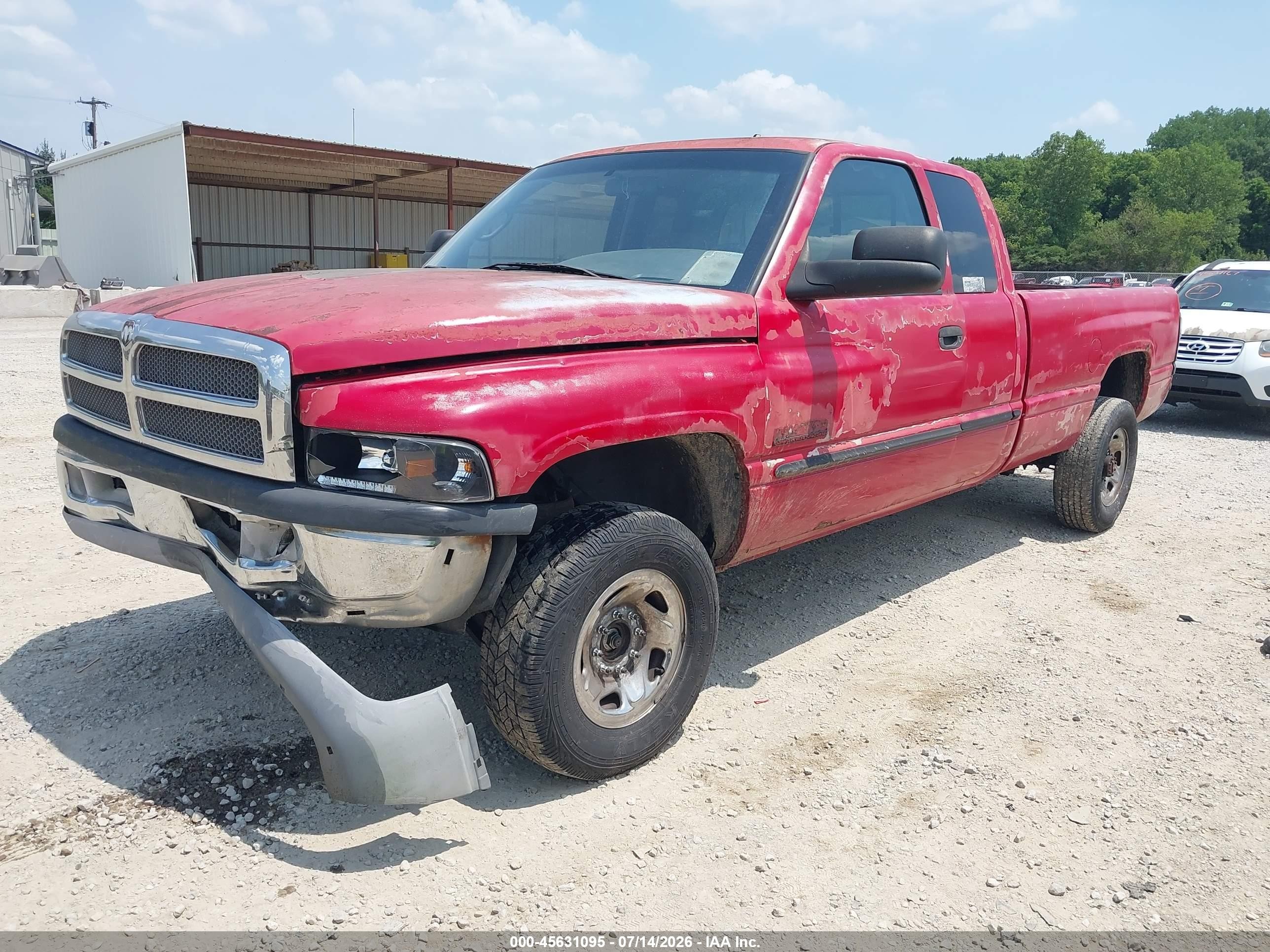2000 Dodge Ram 2500 St Red vin: 3B7KC2366YG122929