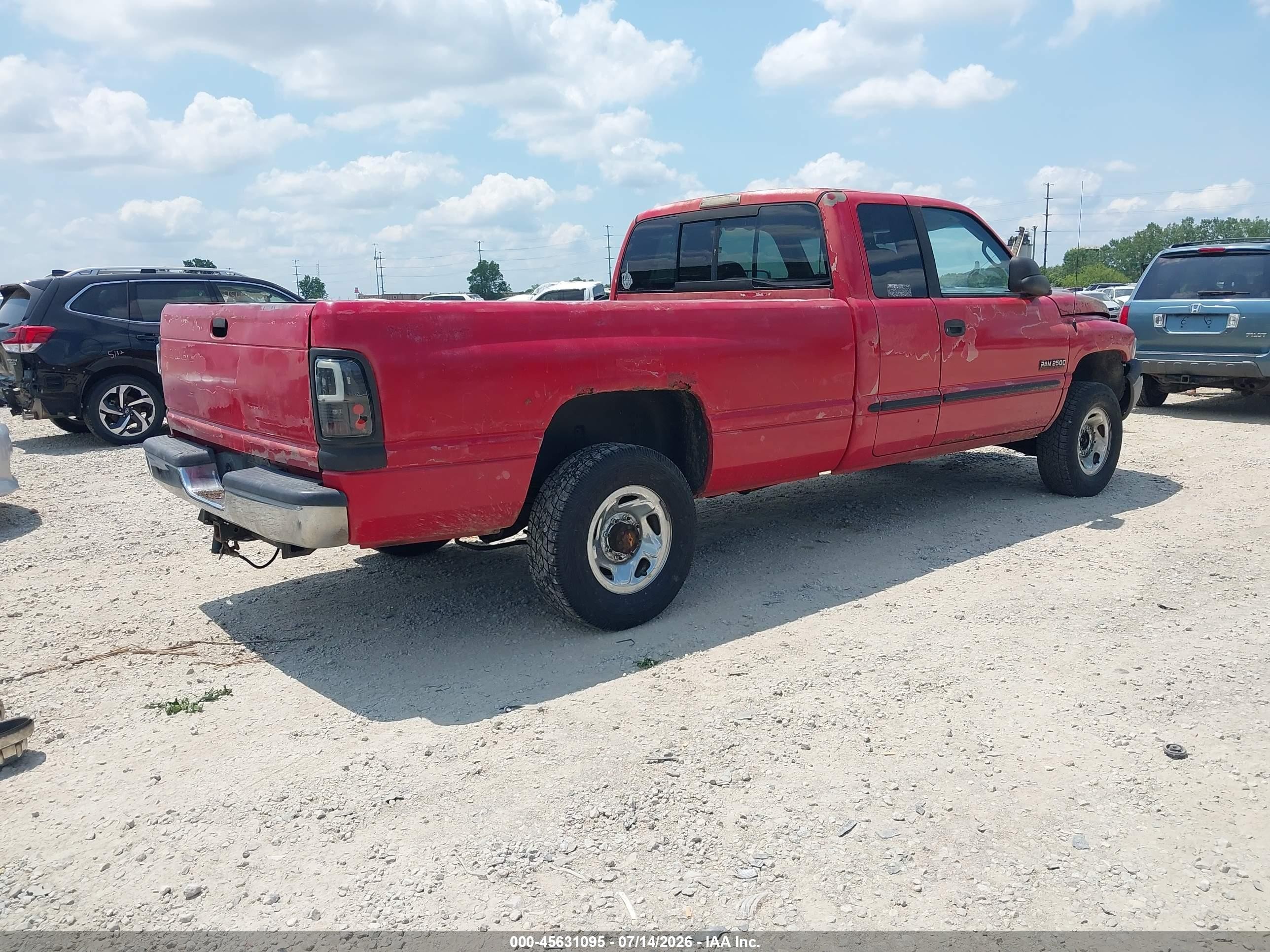 2000 Dodge Ram 2500 St Red vin: 3B7KC2366YG122929