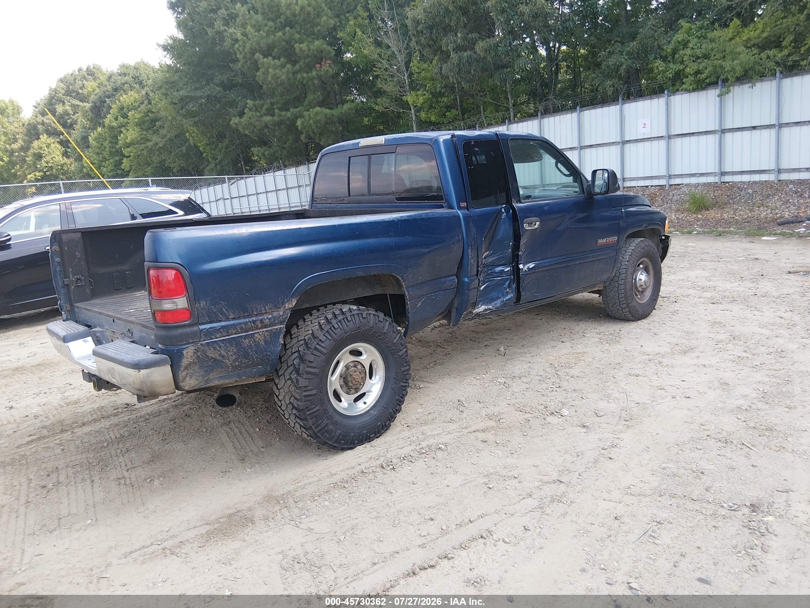 2001 Dodge Ram 2500 St Blue vin: 3B7KC23671G237917