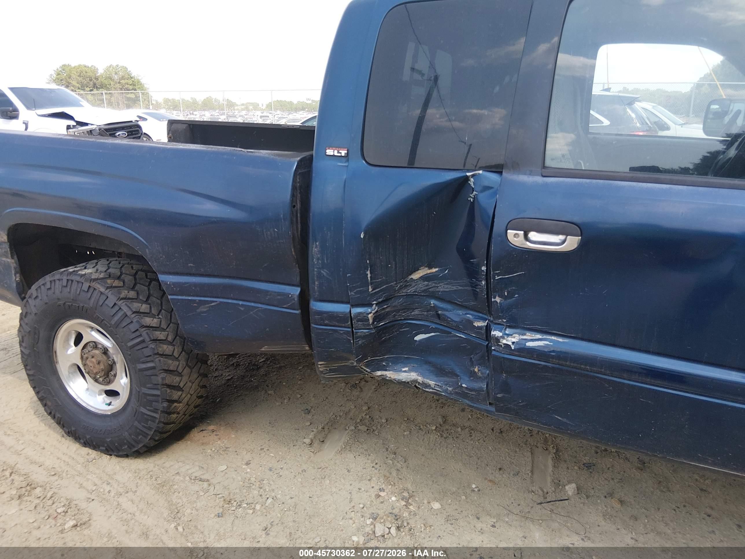 2001 Dodge Ram 2500 St Blue vin: 3B7KC23671G237917
