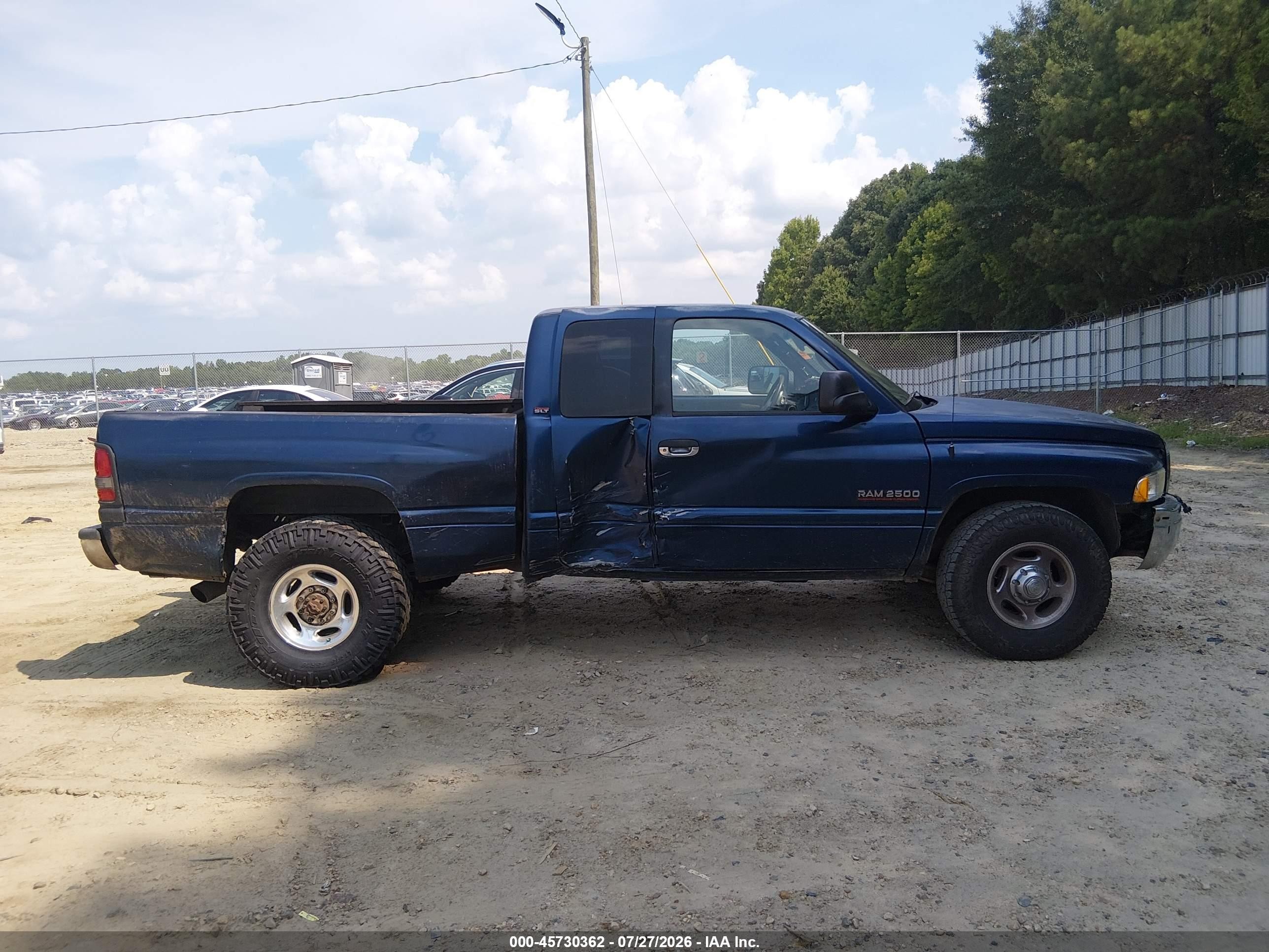 2001 Dodge Ram 2500 St Blue vin: 3B7KC23671G237917