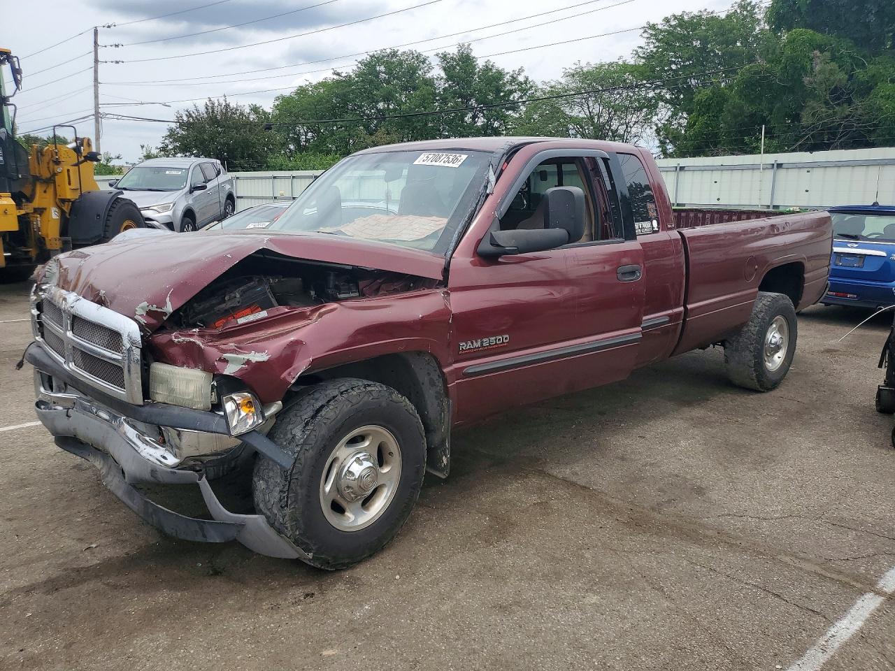 2001 Dodge Ram 2500 Maroon vin: 3B7KC23711G754204
