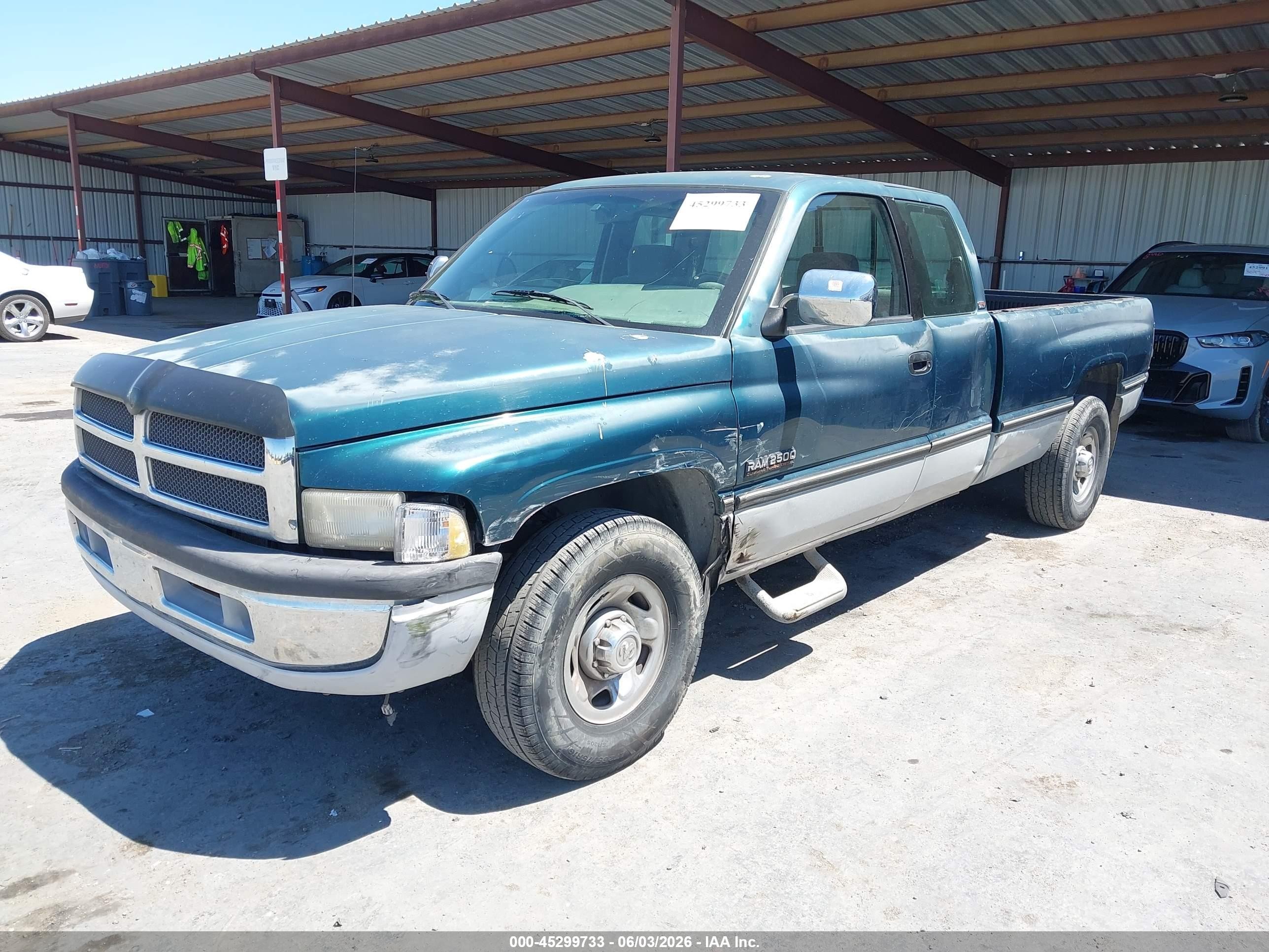 1996 Dodge Ram 2500   Зеленый vin: 3B7KC23CXTM173091