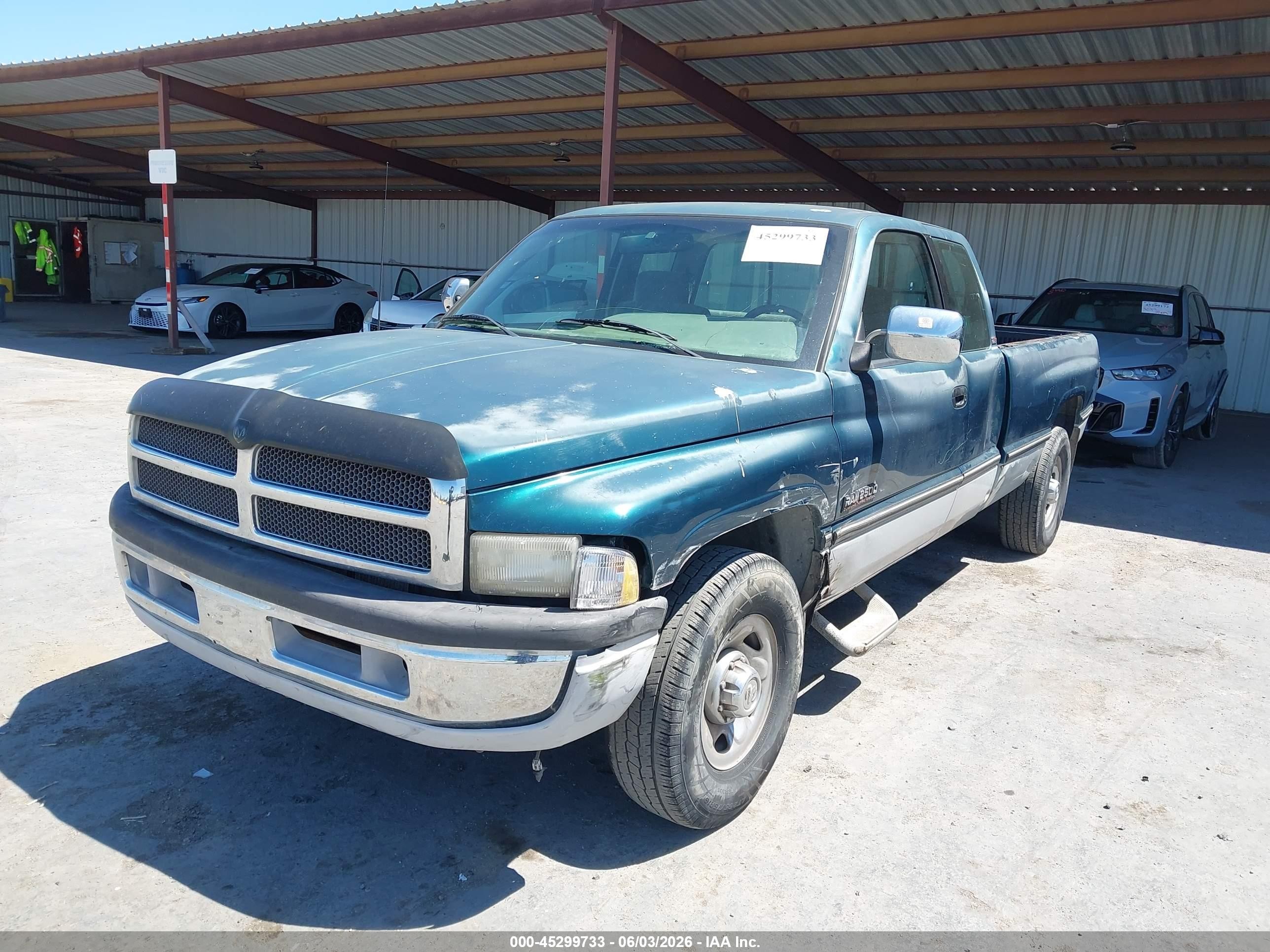 1996 Dodge Ram 2500   Зеленый vin: 3B7KC23CXTM173091