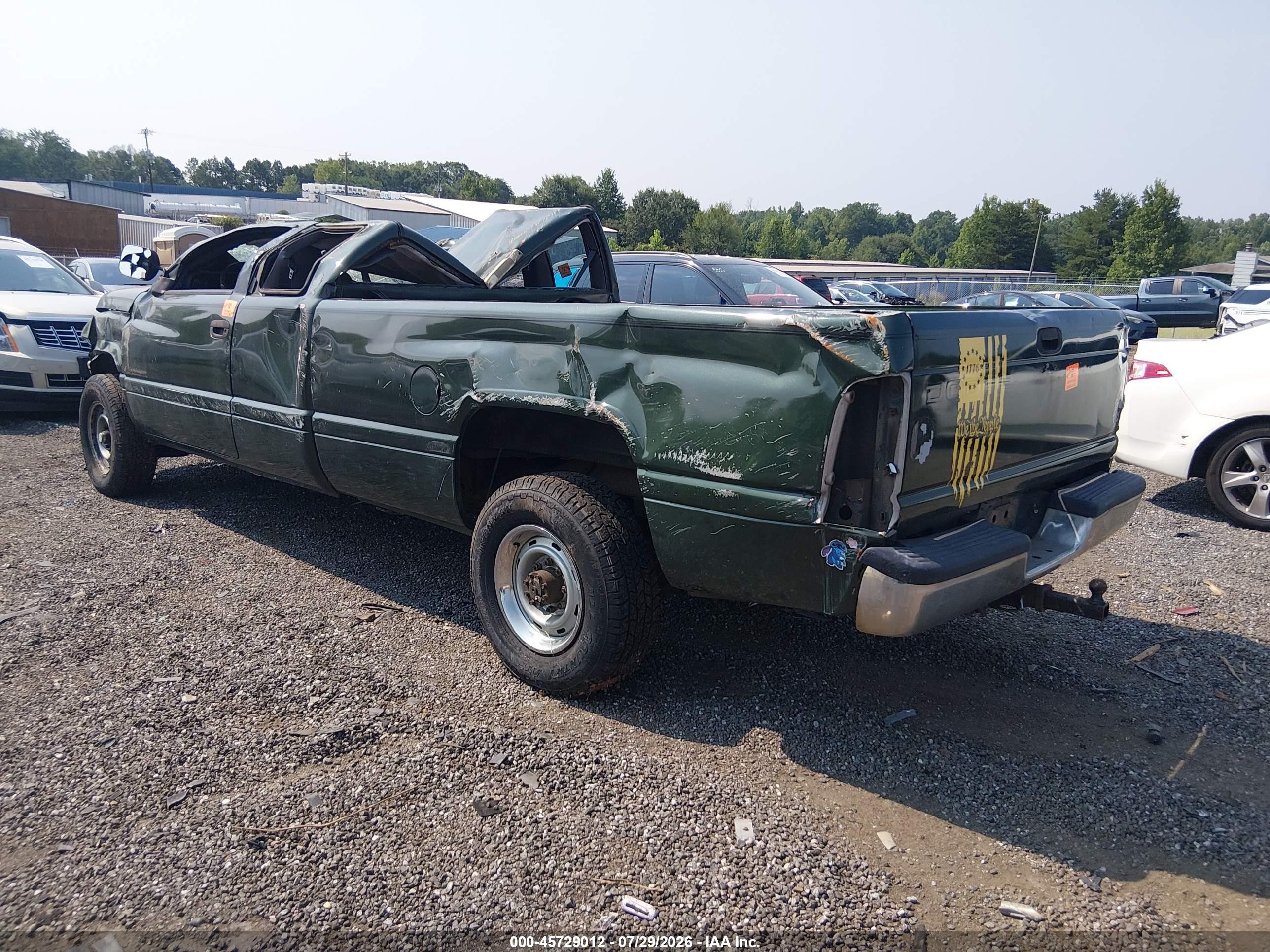 1996 Dodge Ram 2500   Green vin: 3B7KC23W8TM160706