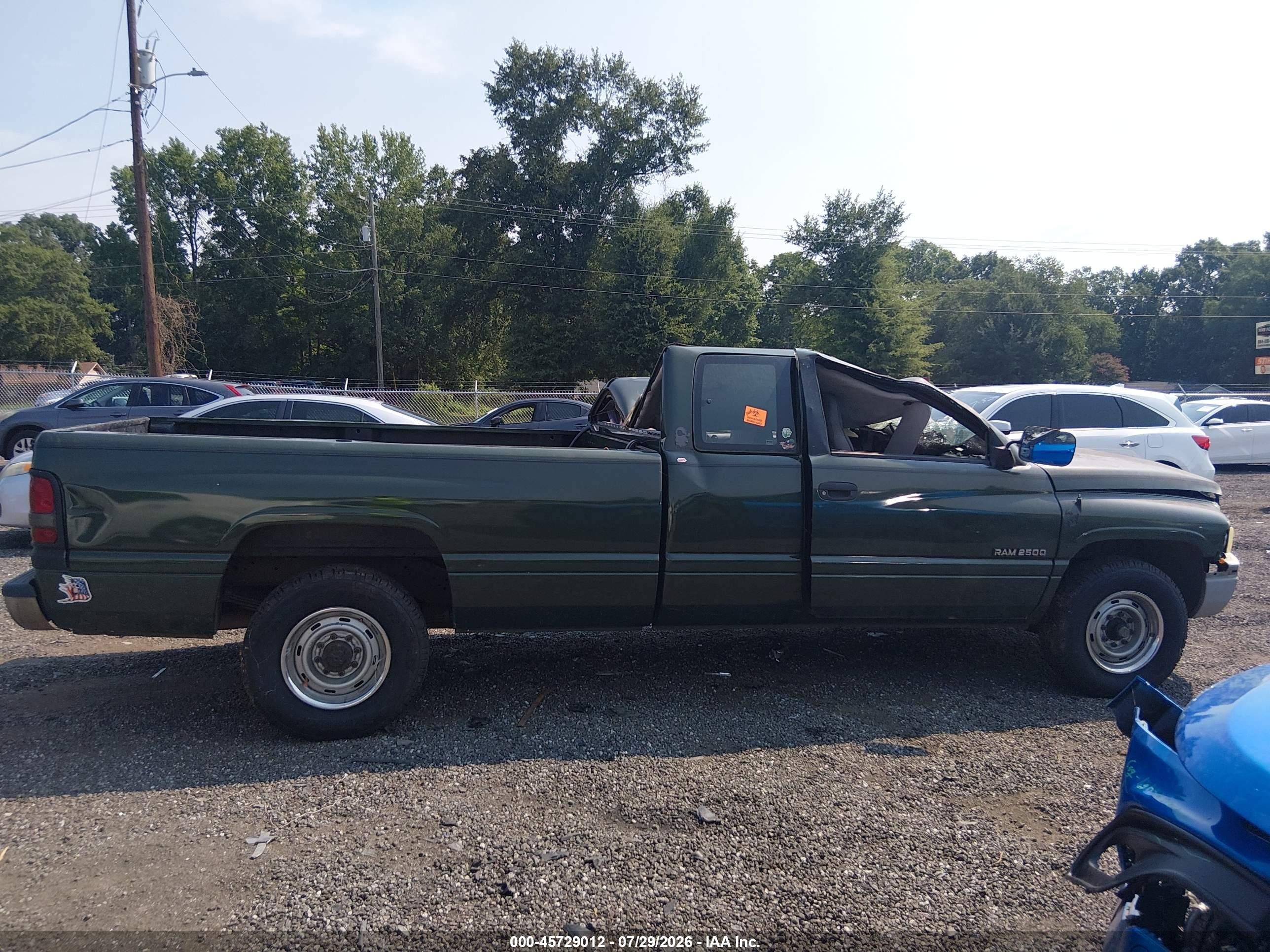 1996 Dodge Ram 2500   Green vin: 3B7KC23W8TM160706