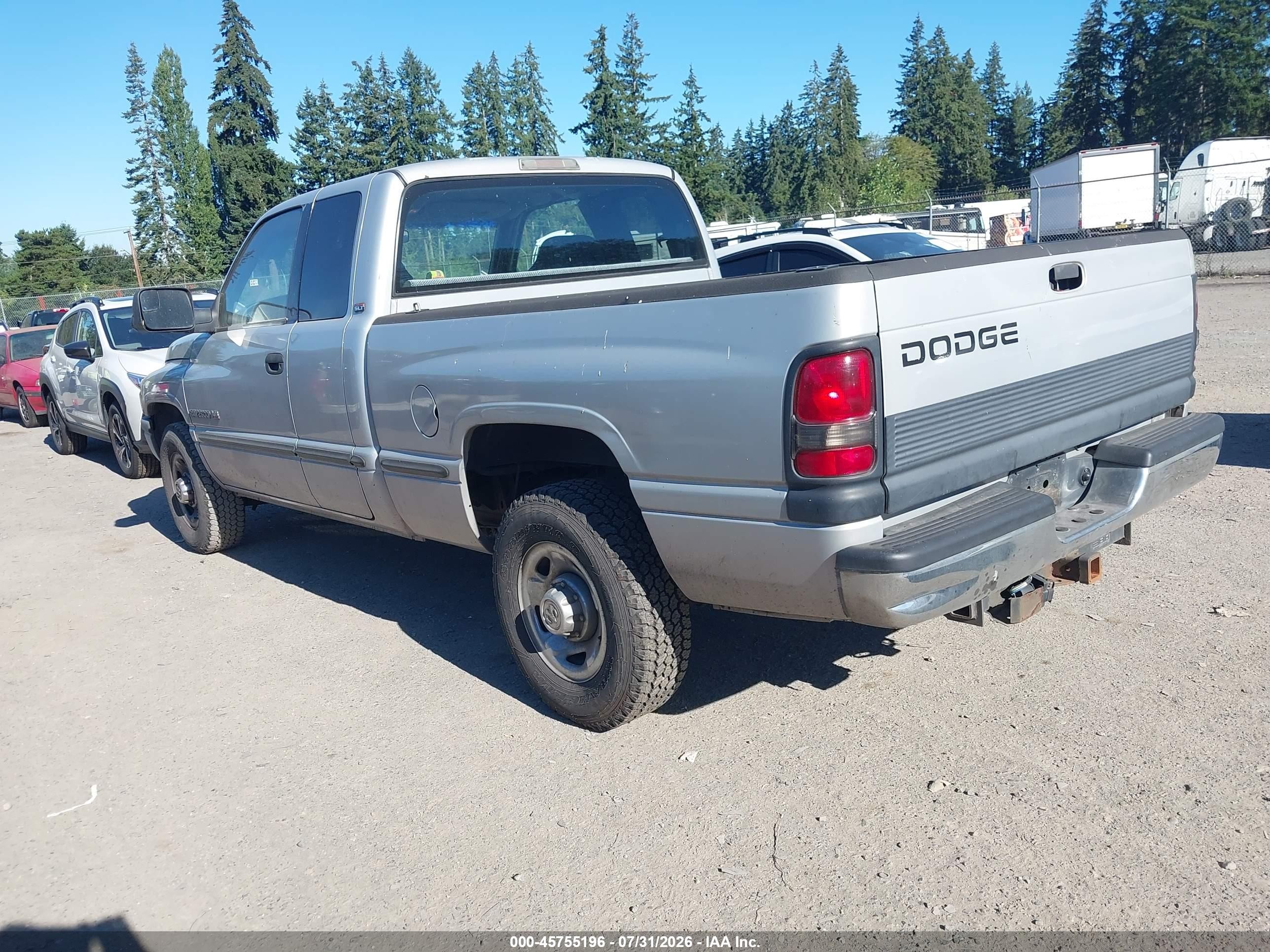 1999 Dodge Ram 2500 St Silver vin: 3B7KC23Z8XG120799