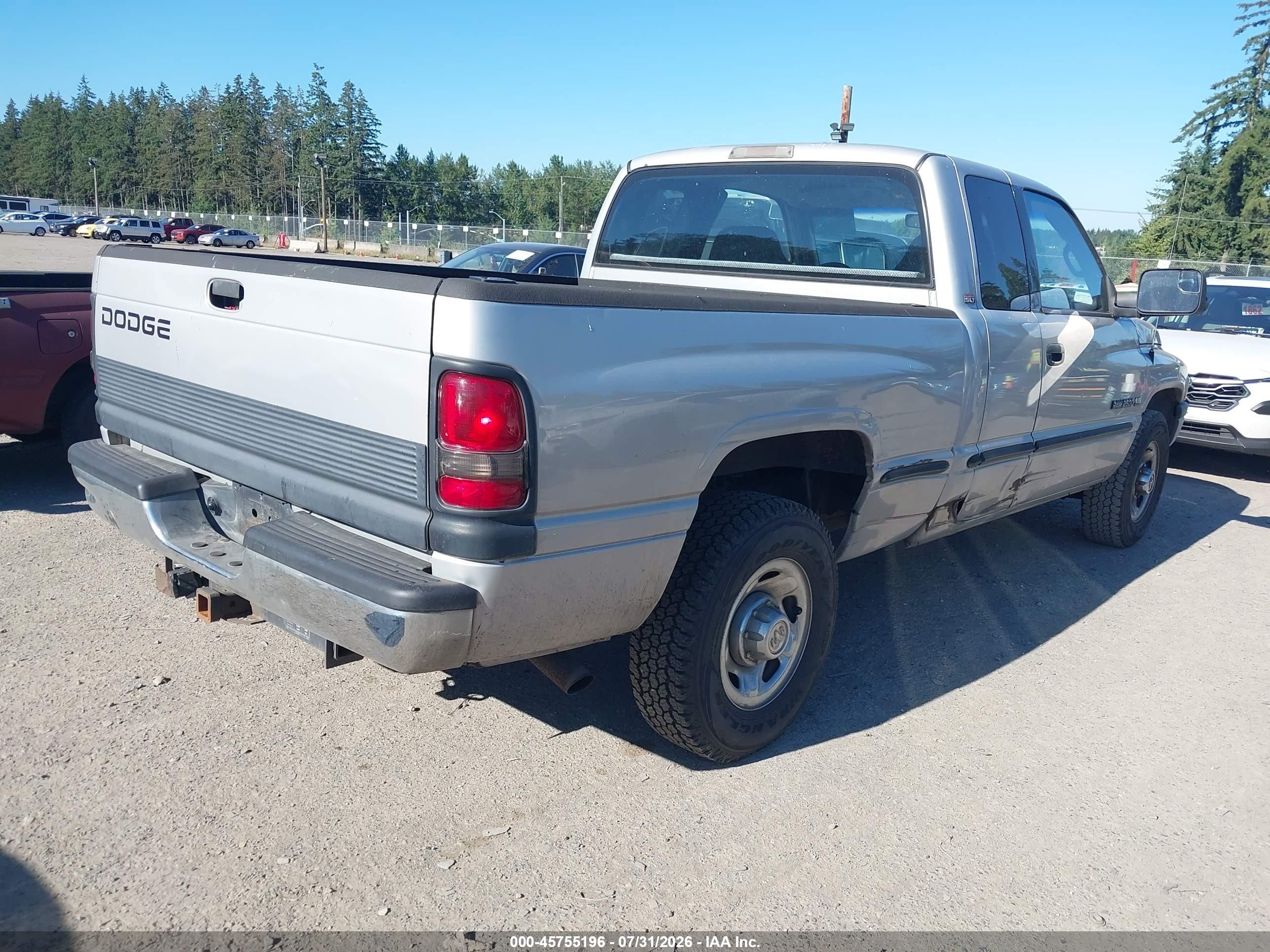 1999 Dodge Ram 2500 St Silver vin: 3B7KC23Z8XG120799