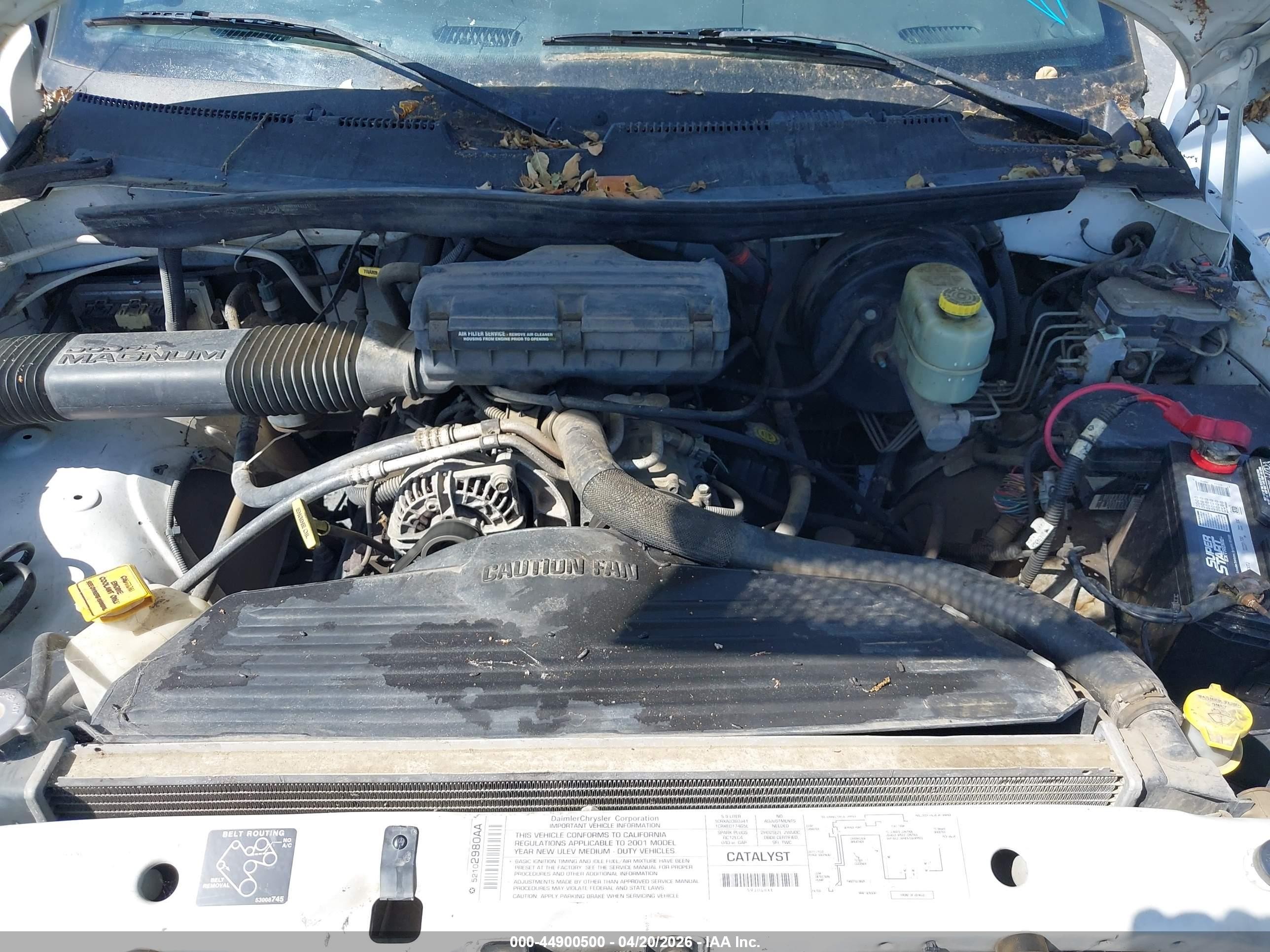 2001 Dodge Ram 2500 St White vin: 3B7KC23Z91G772547