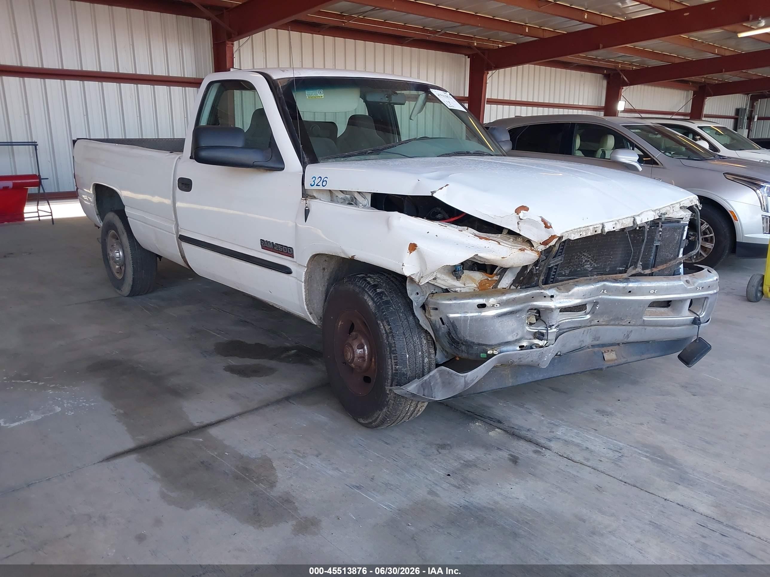 2001 Dodge Ram 2500 St White vin: 3B7KC26611M501257