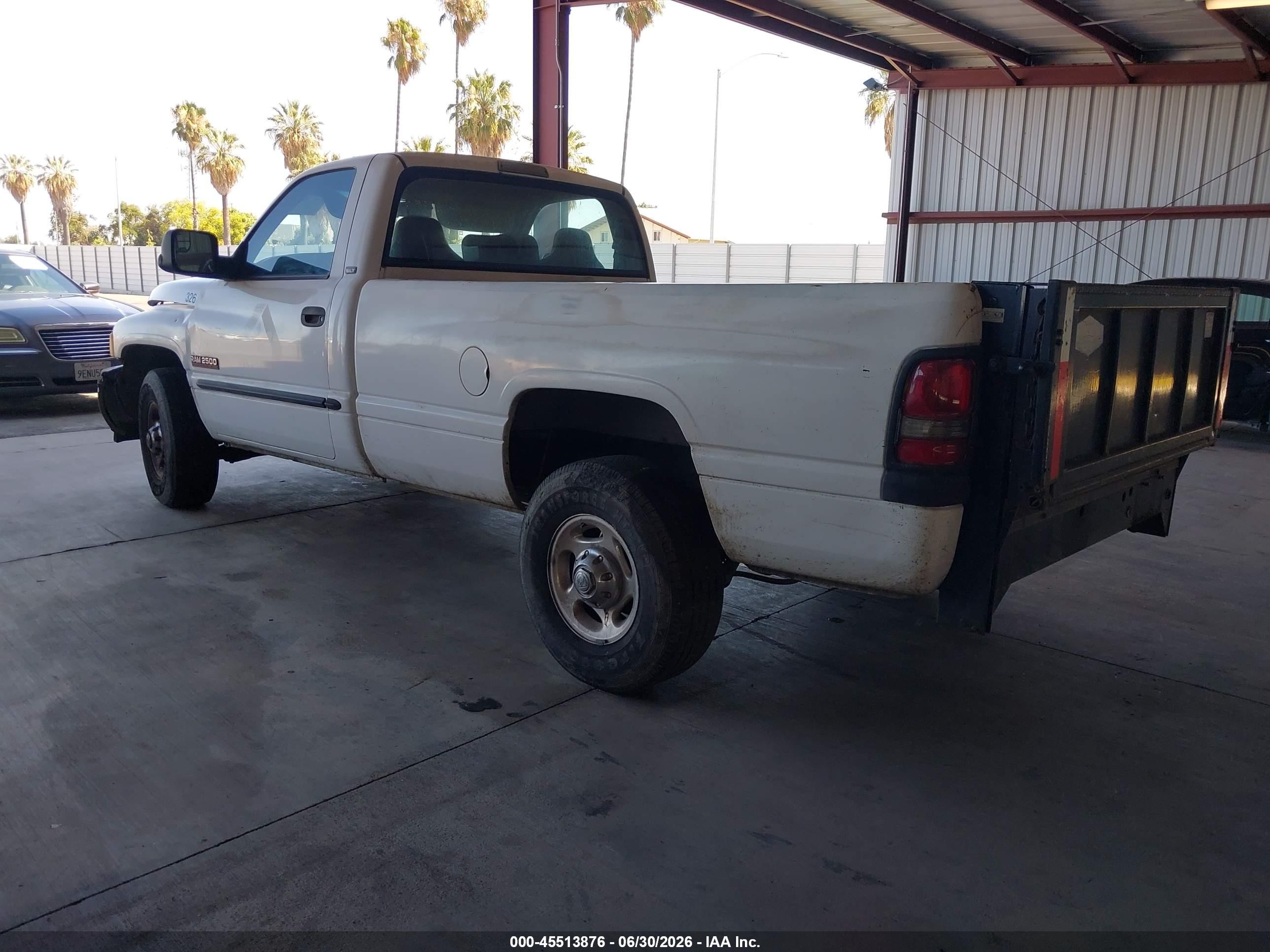 2001 Dodge Ram 2500 St White vin: 3B7KC26611M501257